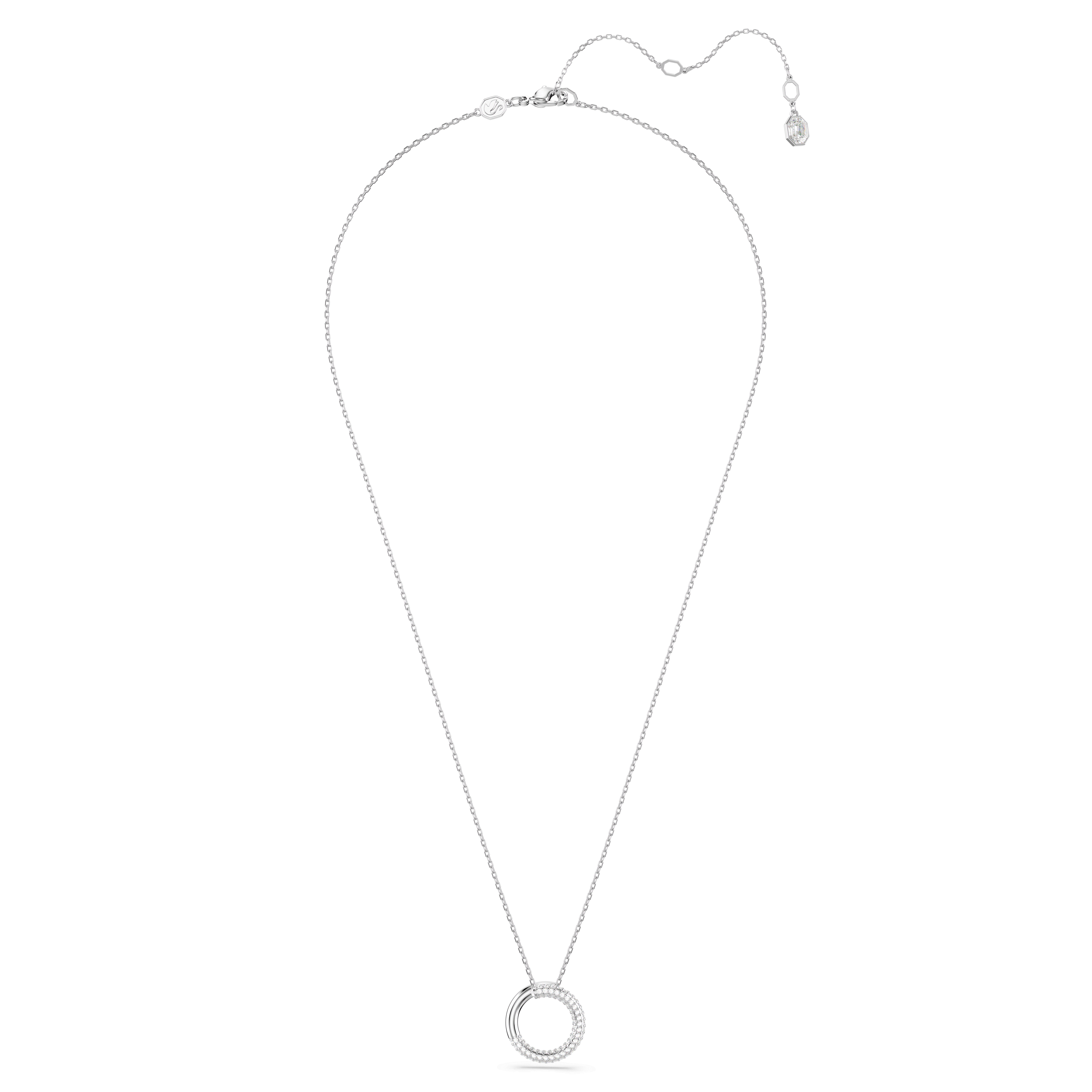 תליון Dextera בצבע לבן בציפוי רודיום