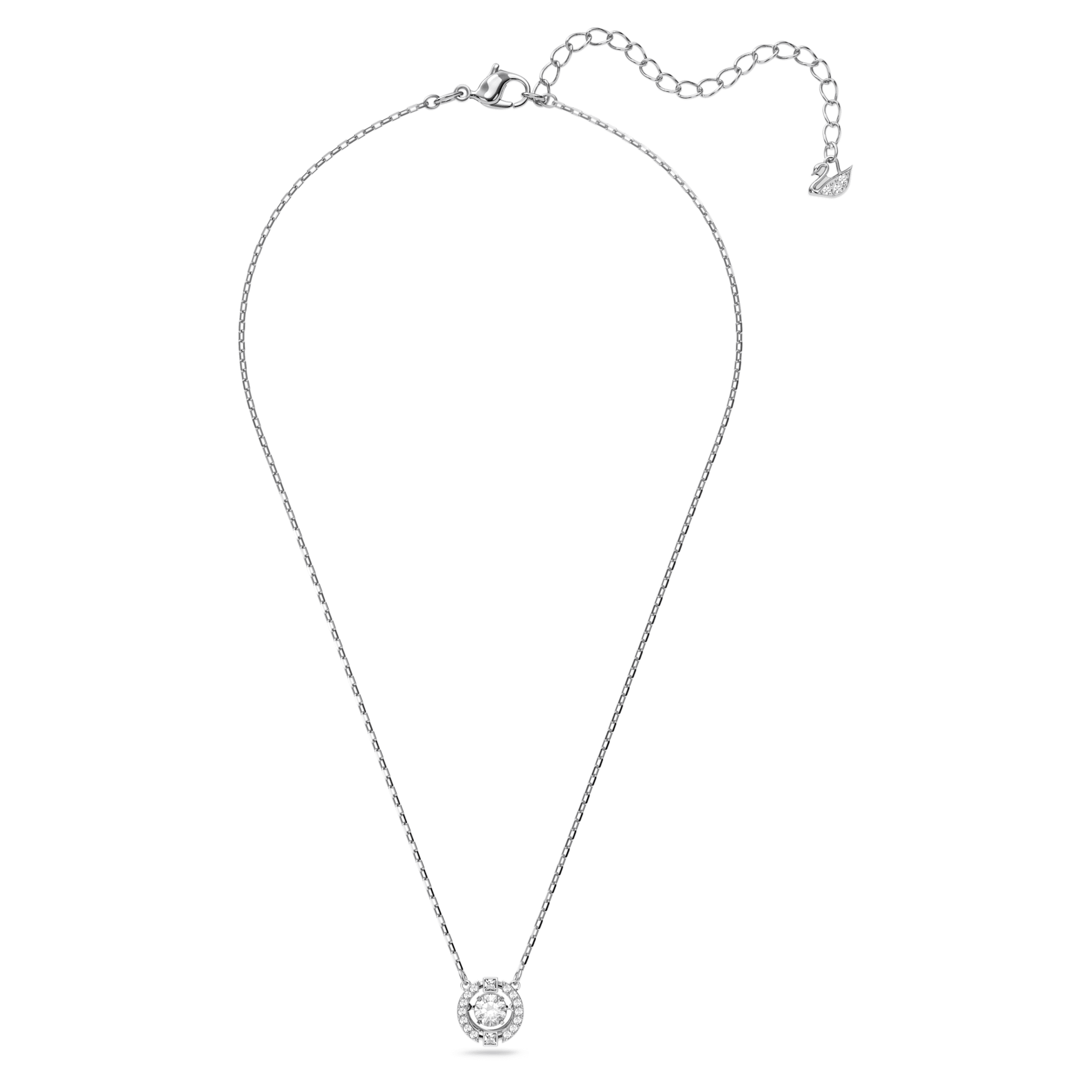 שרשרת Sparkling Dc בציפוי רודיום מבריק SWAROVSKI