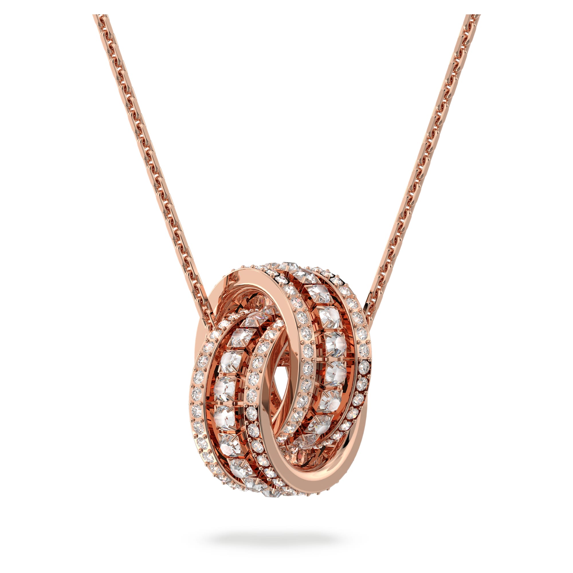 שרשרת בציפוי  רוז גולד SWAROVSKI