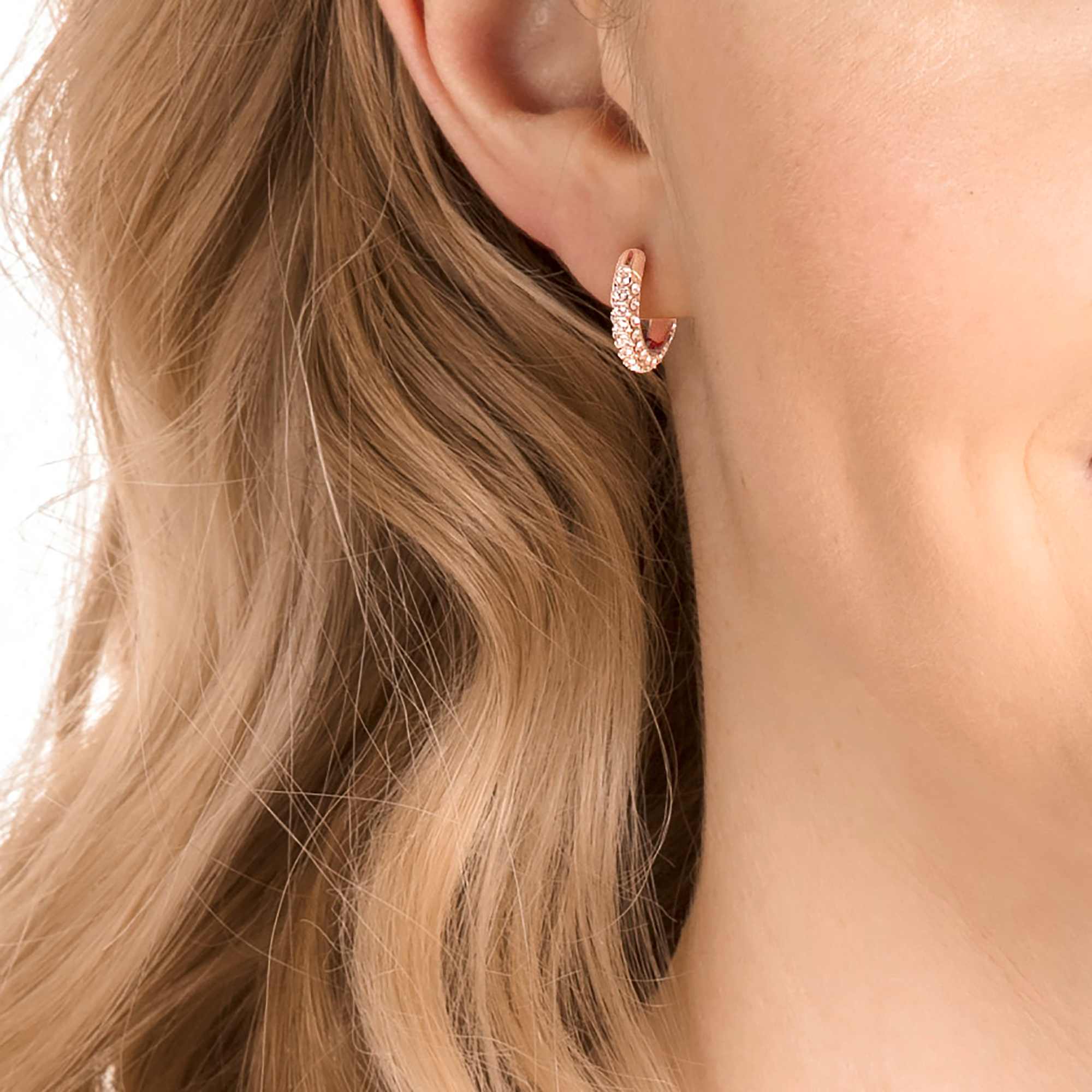 עגילי Stone  רוז גולד מבריק SWAROVSKI