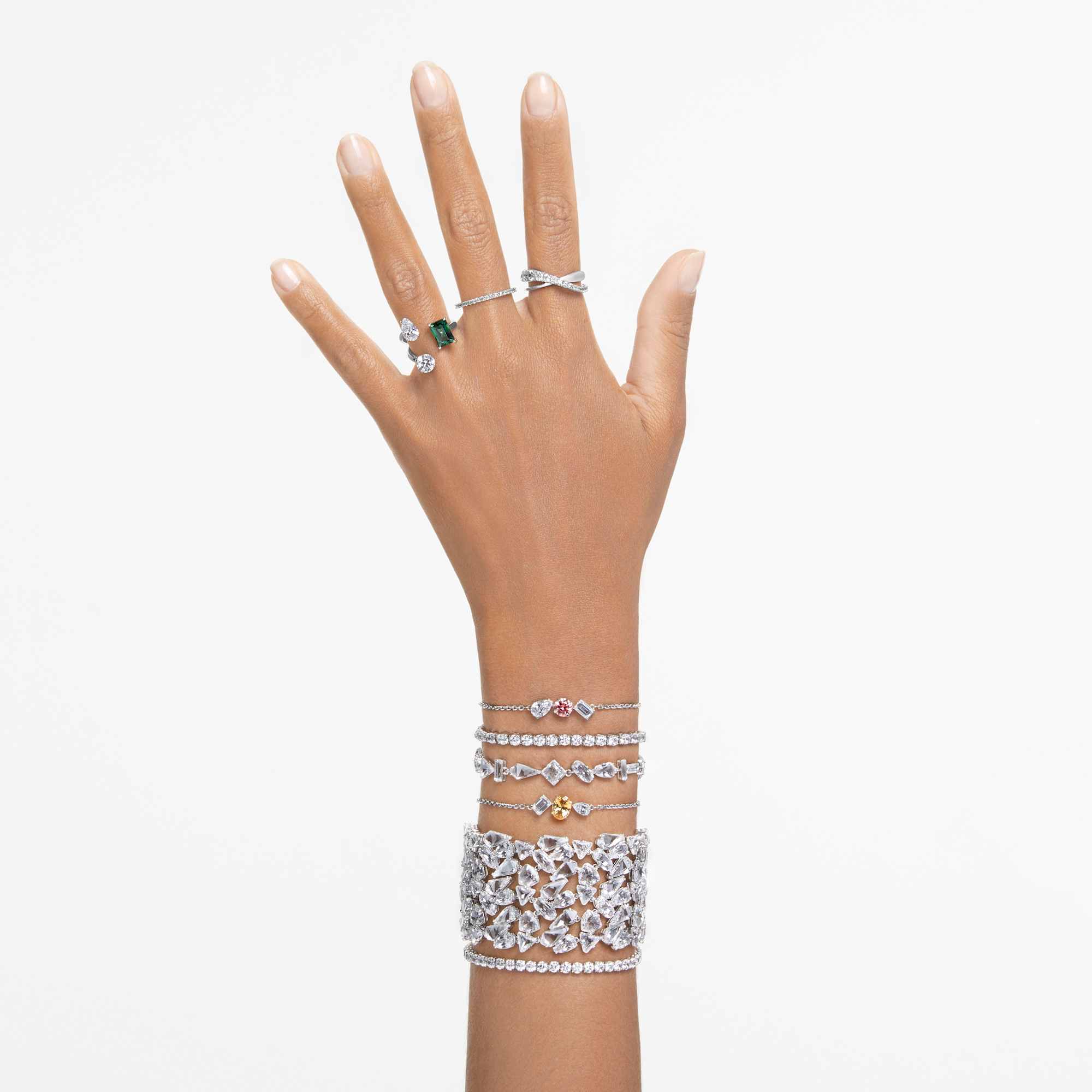 טבעת Twist  רודיום מבריק SWAROVSKI