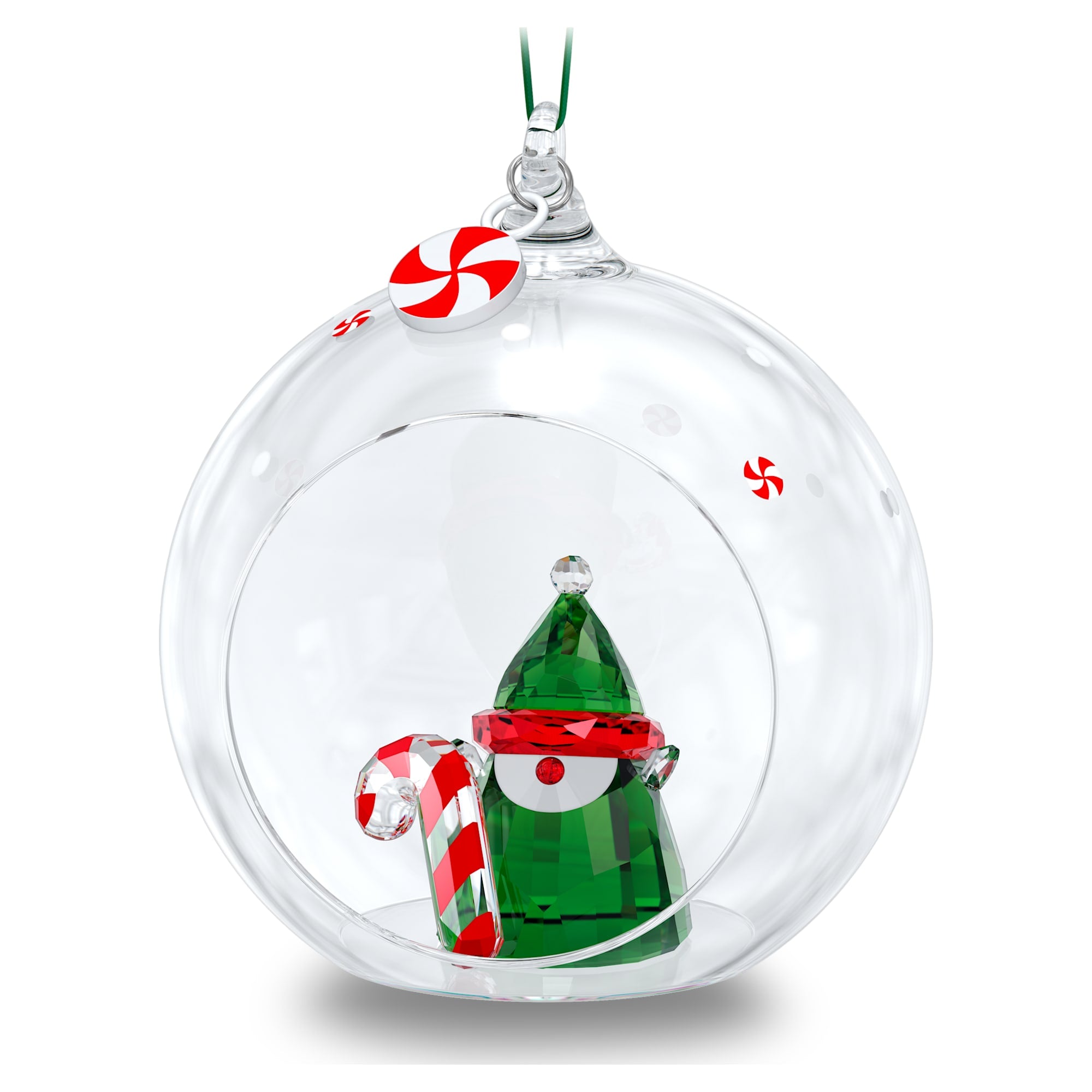 מינאטורות קריסטל Holiday Cheers Santa’s Elf Ball Ornament  ירוק SWAROVSKI