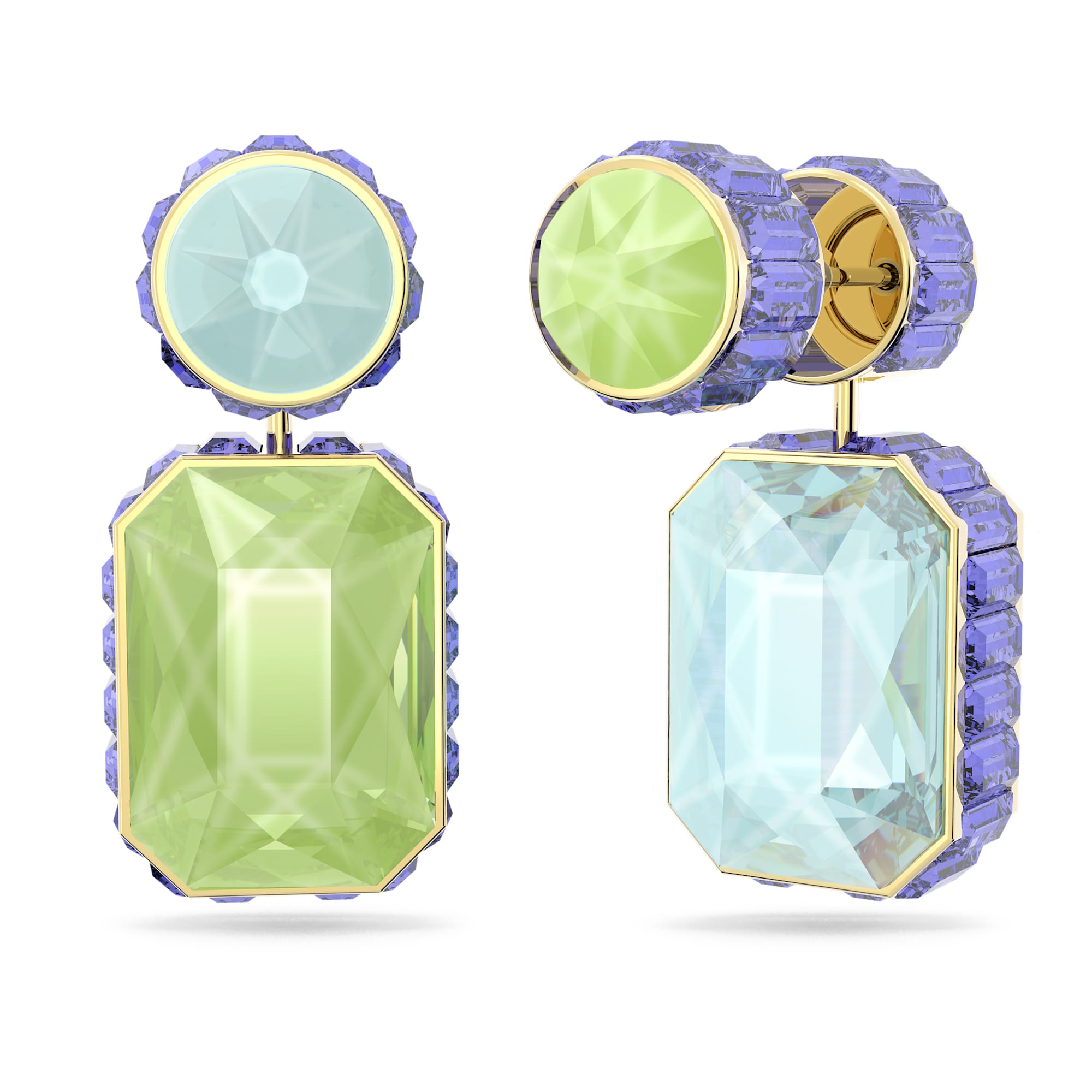 עגילי Orbita בציפוי זהב מבריק SWAROVSKI