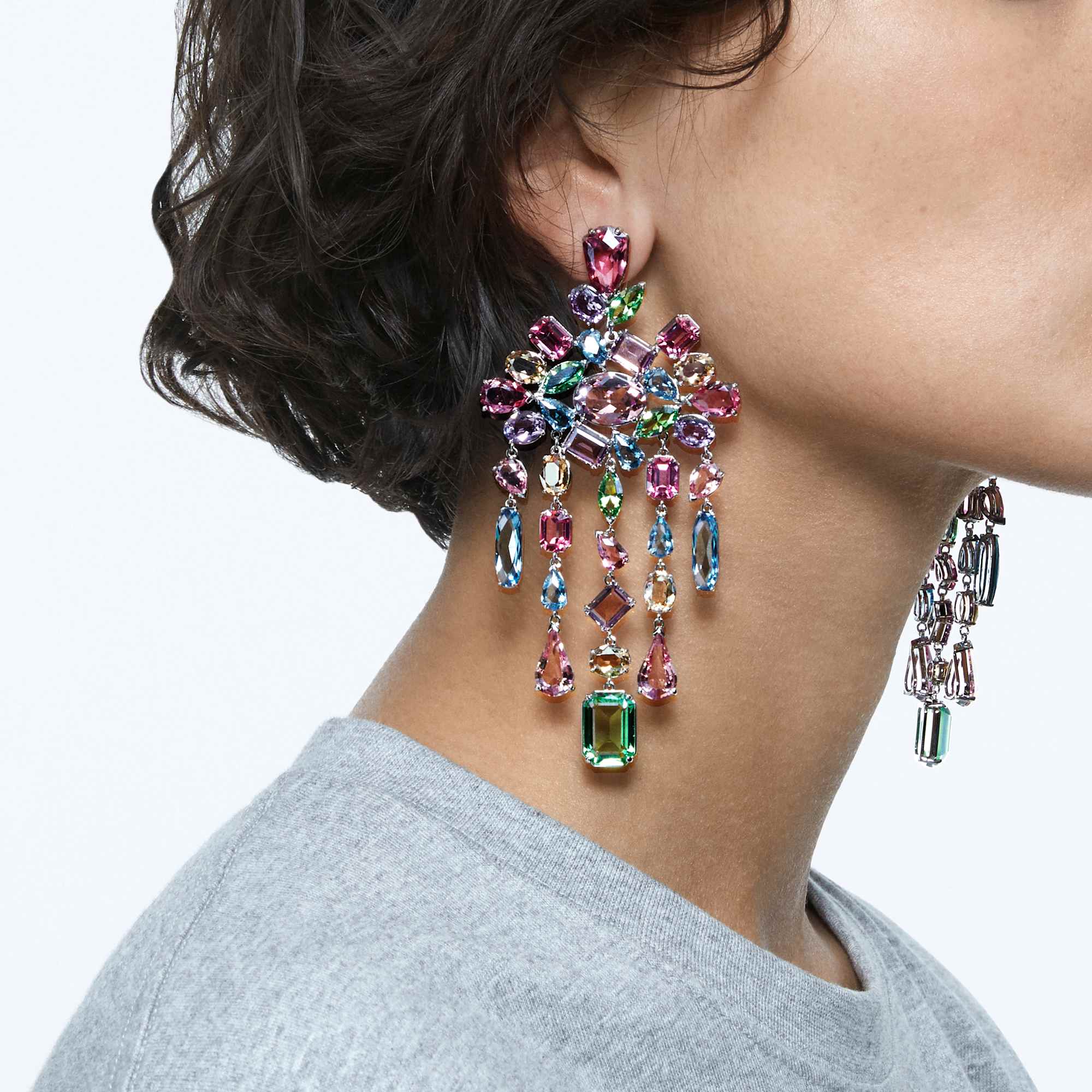 עגילי Gema בציפוי רודיום מבריק SWAROVSKI