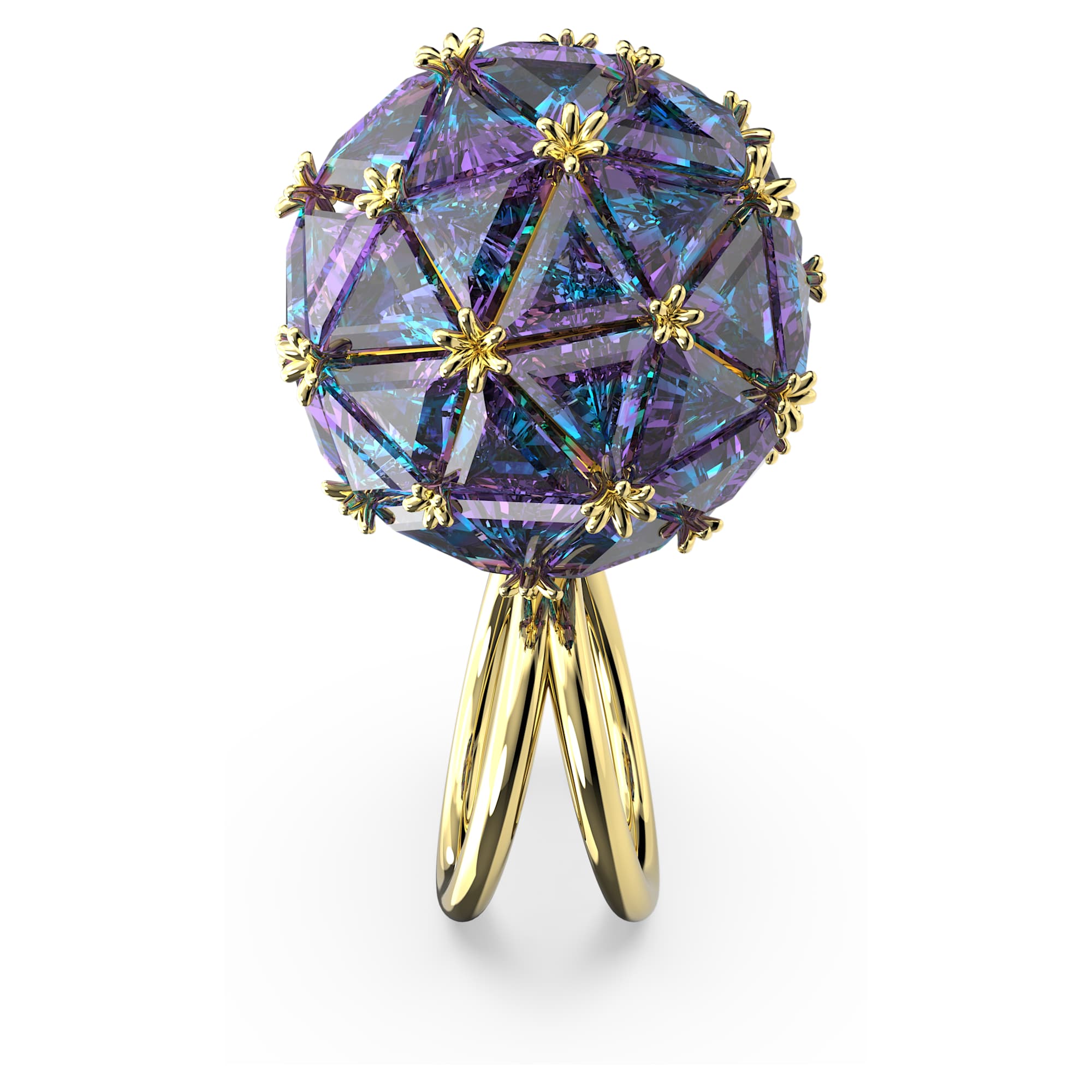 טבעת Curiosa בציפוי זהב מבריק SWAROVSKI