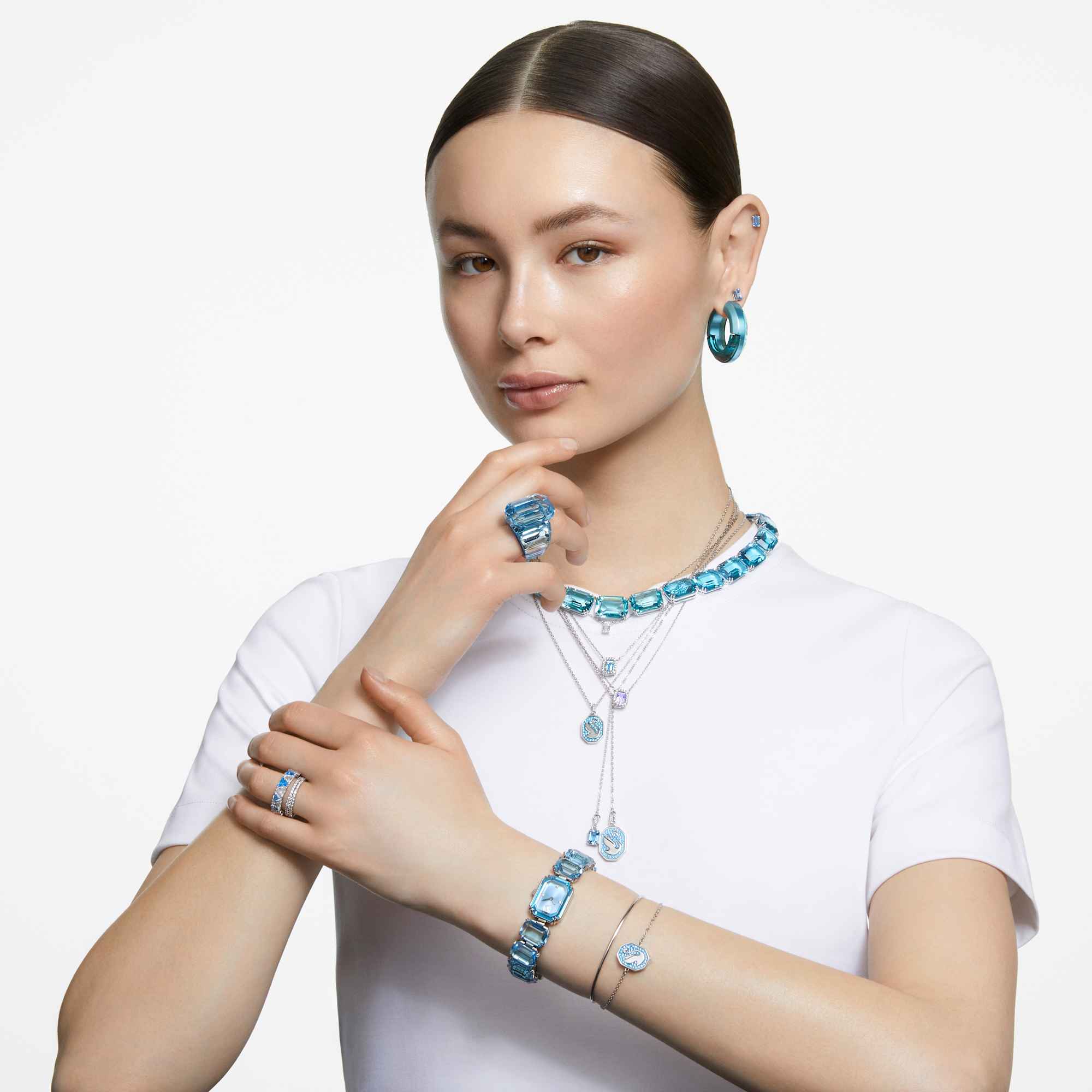 שעון Millenia Watch בציפוי רודיום מבריק SWAROVSKI