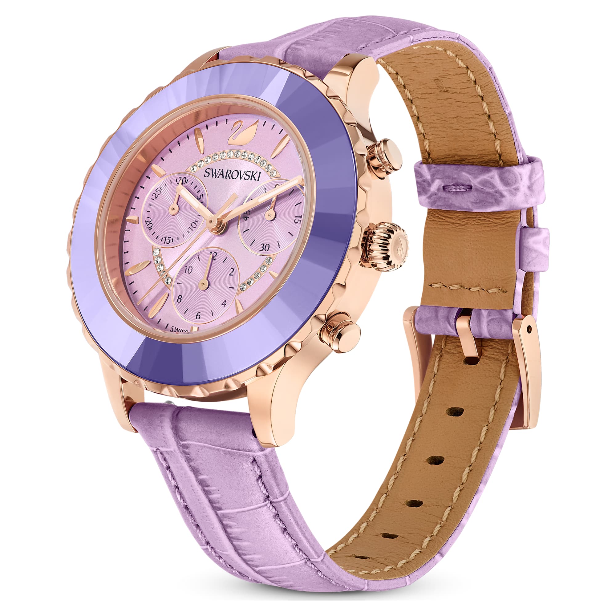 שעון Octea Lux Chrono בציפוי PVD רוז גולד SWAROVSKI