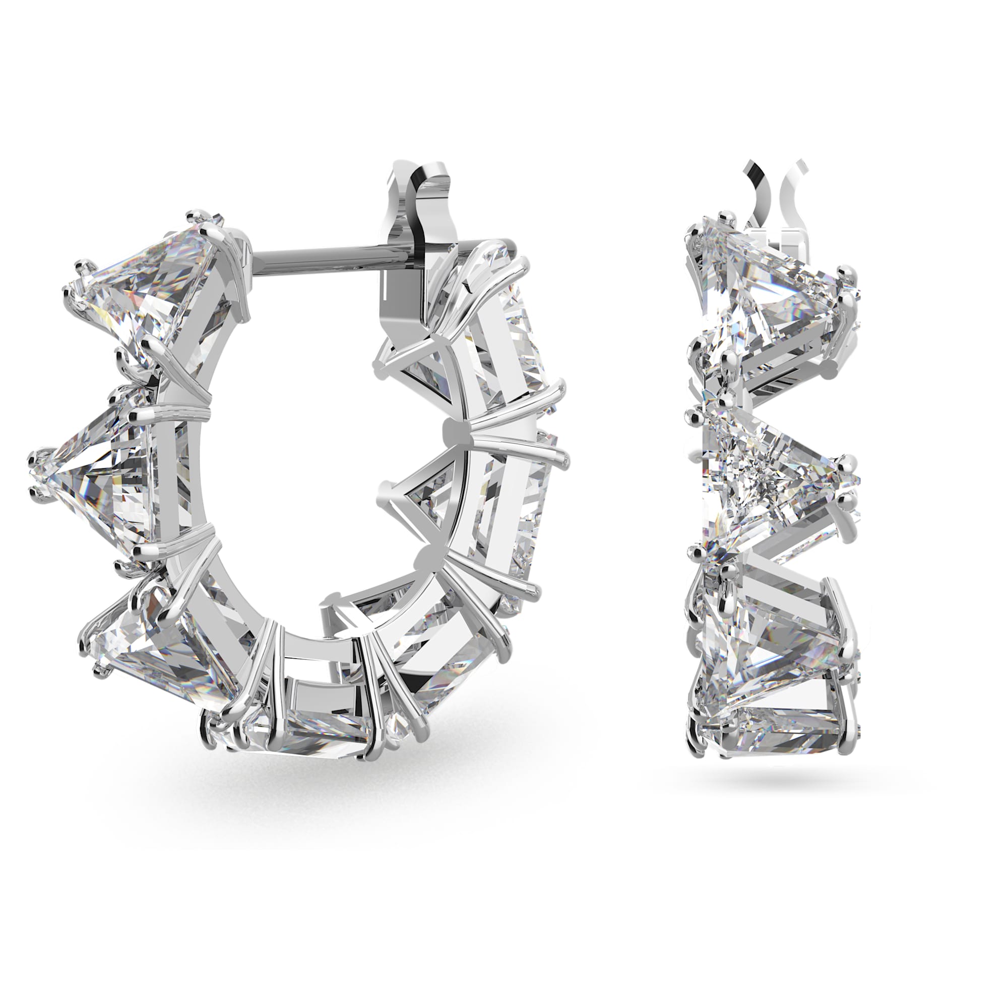 עגילי Ortyx בציפוי רודיום מבריק SWAROVSKI