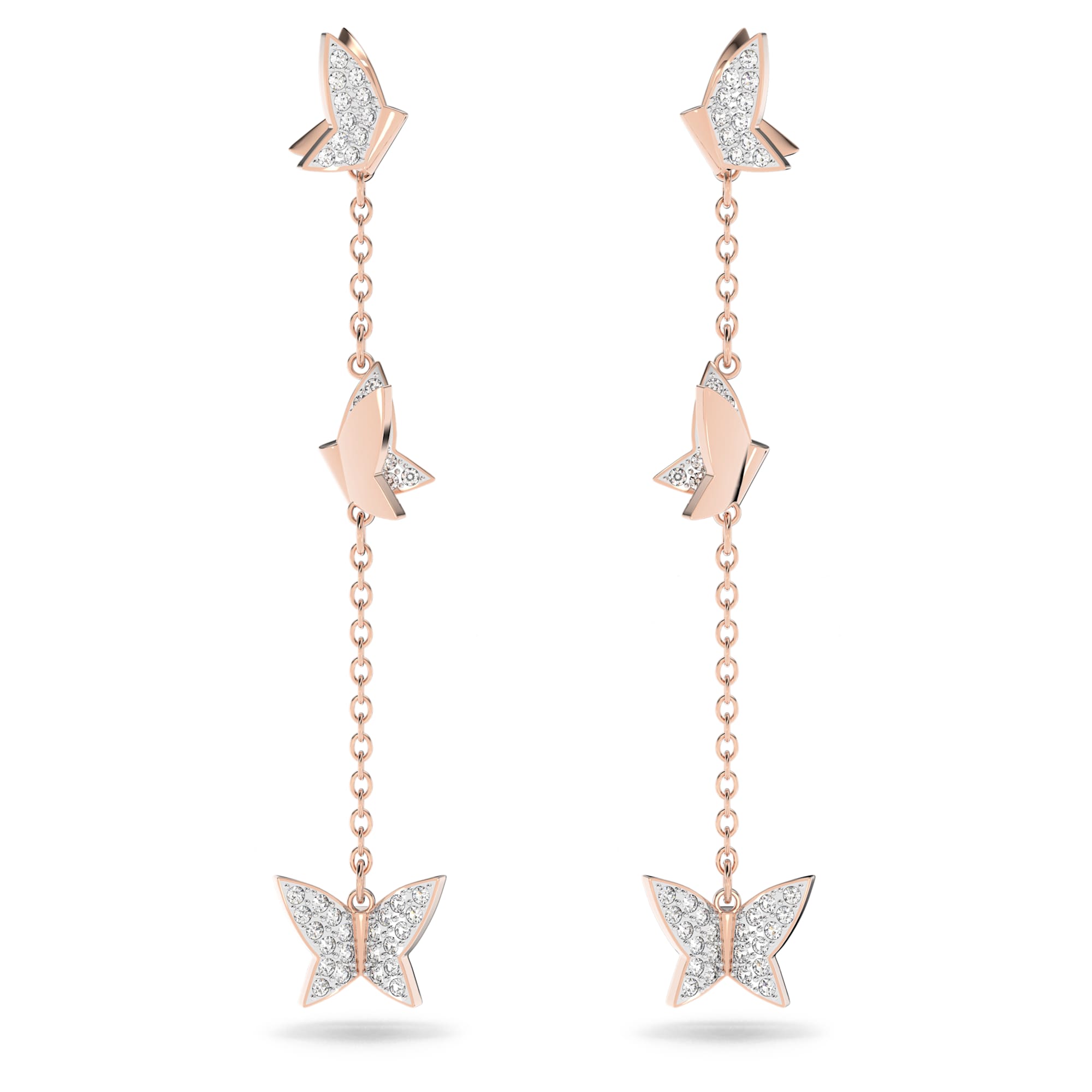 עגילי Lilia בציפוי רוז גולד מבריק SWAROVSKI
