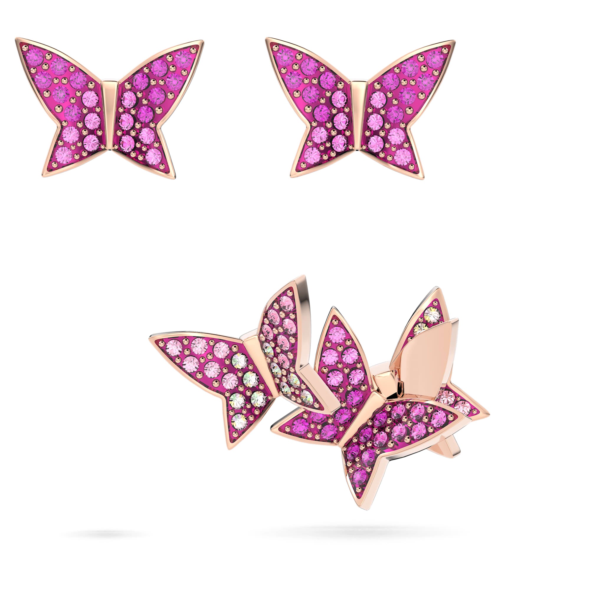 עגילי Lilia בציפוי רוז גולד מבריק SWAROVSKI