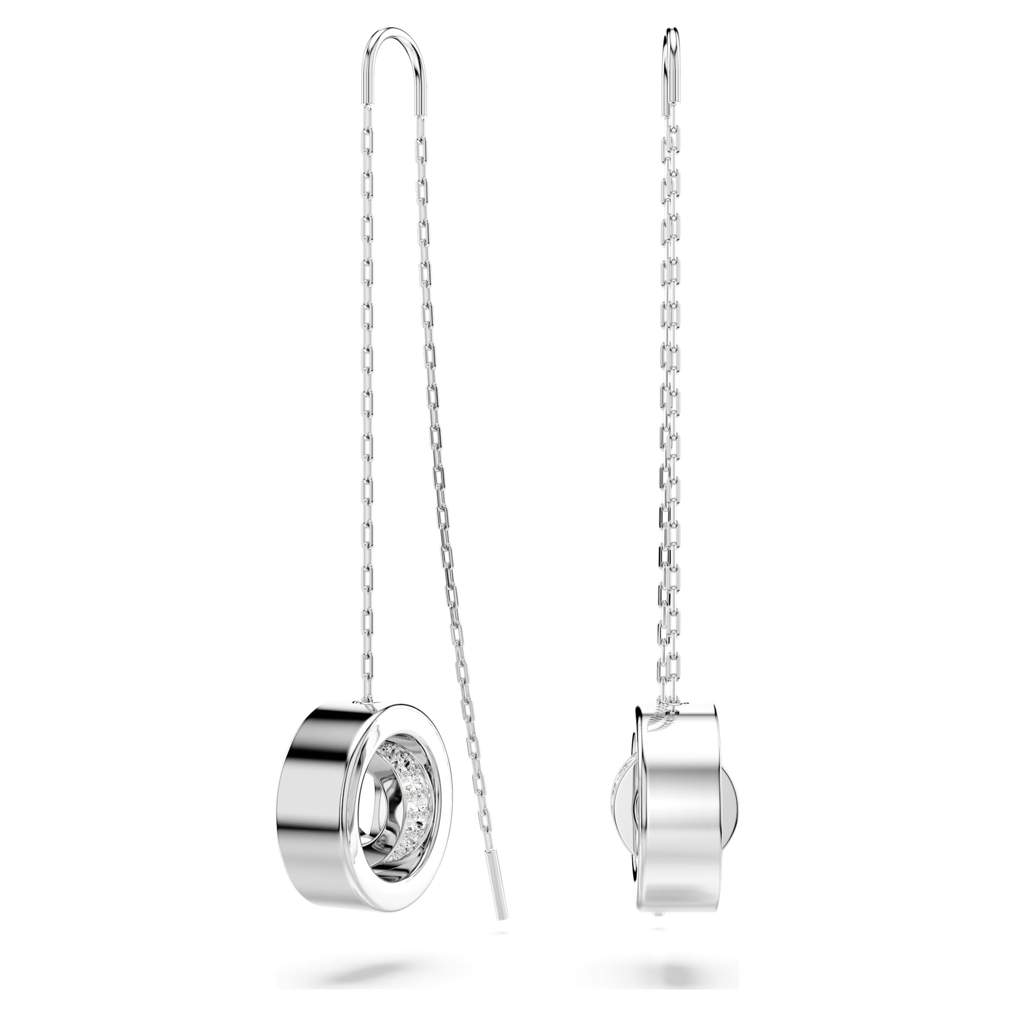 עגילי Hollow בציפוי רודיום מבריק SWAROVSKI
