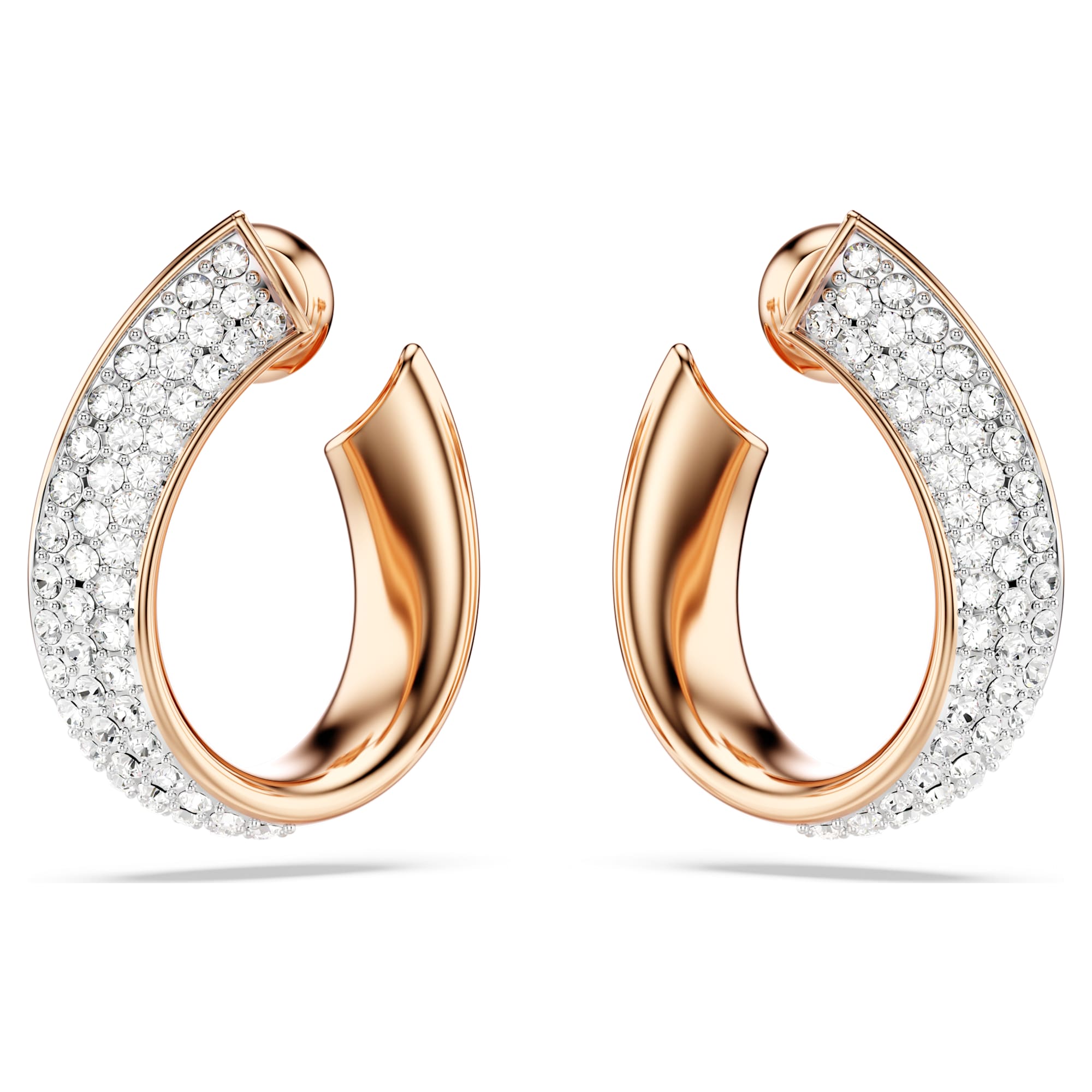 עגילי Exist בציפוי רוז גולד מבריק SWAROVSKI