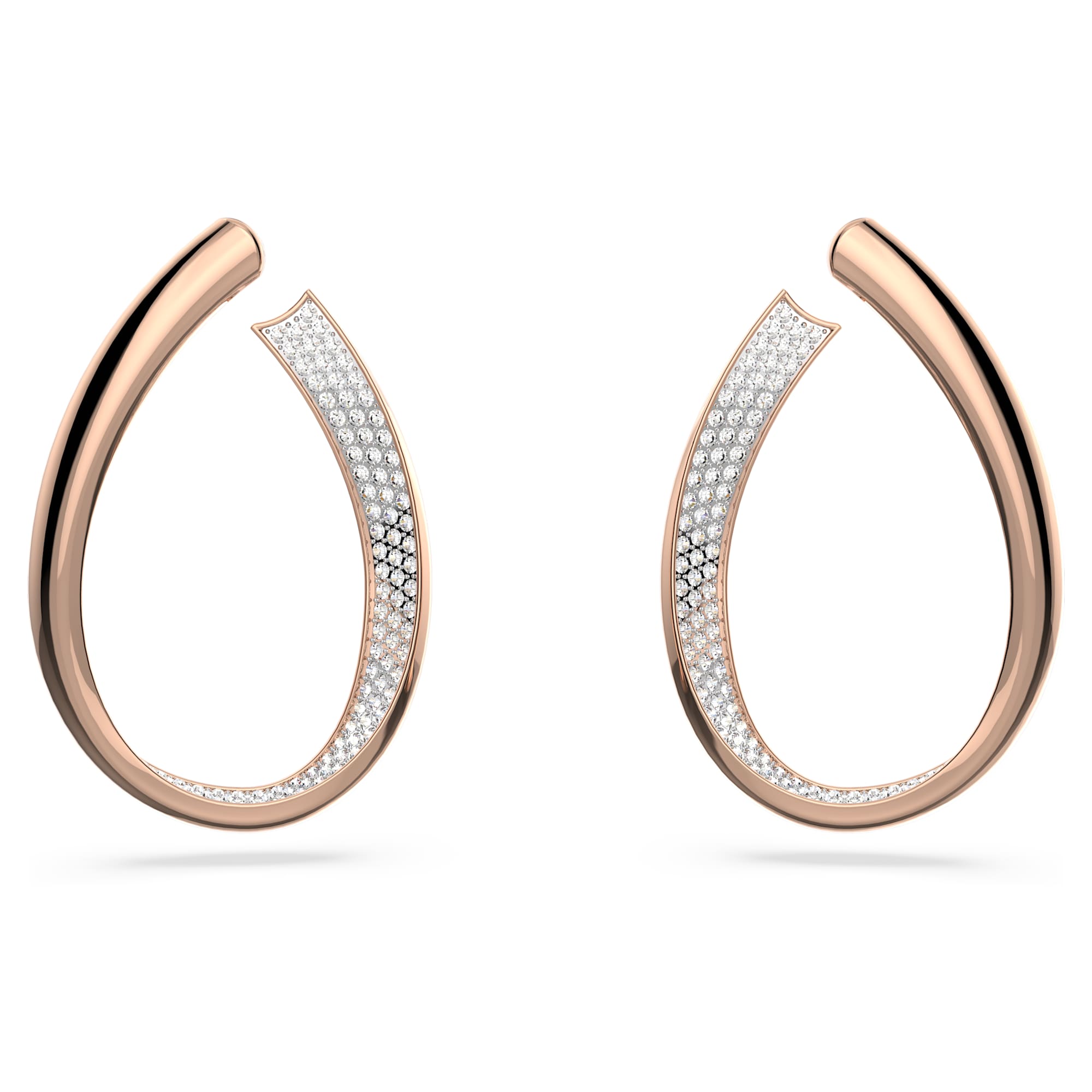 עגילי Exist בציפוי רוז גולד מבריק SWAROVSKI