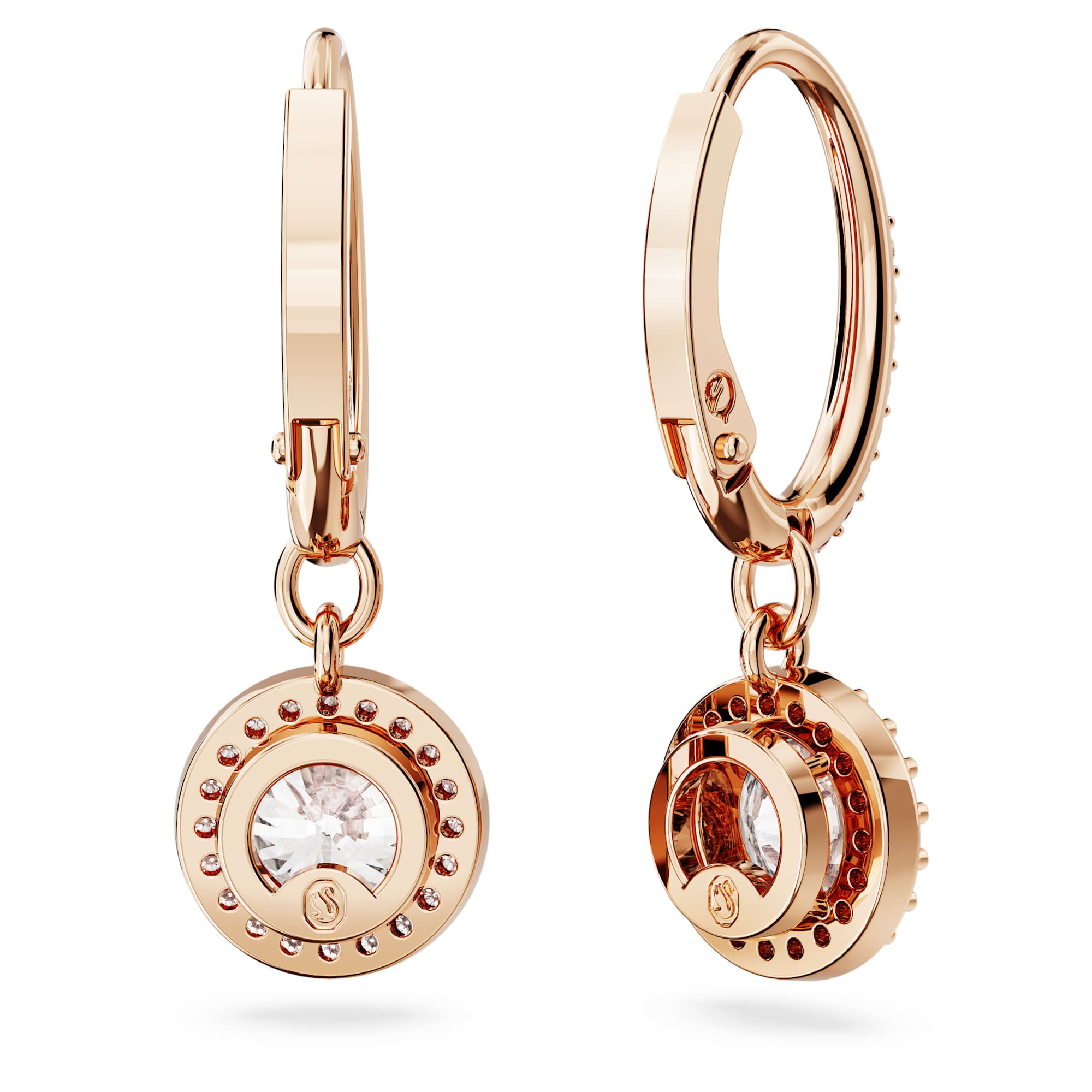 עגילי Constella בציפוי רוז גולד מבריק SWAROVSKI