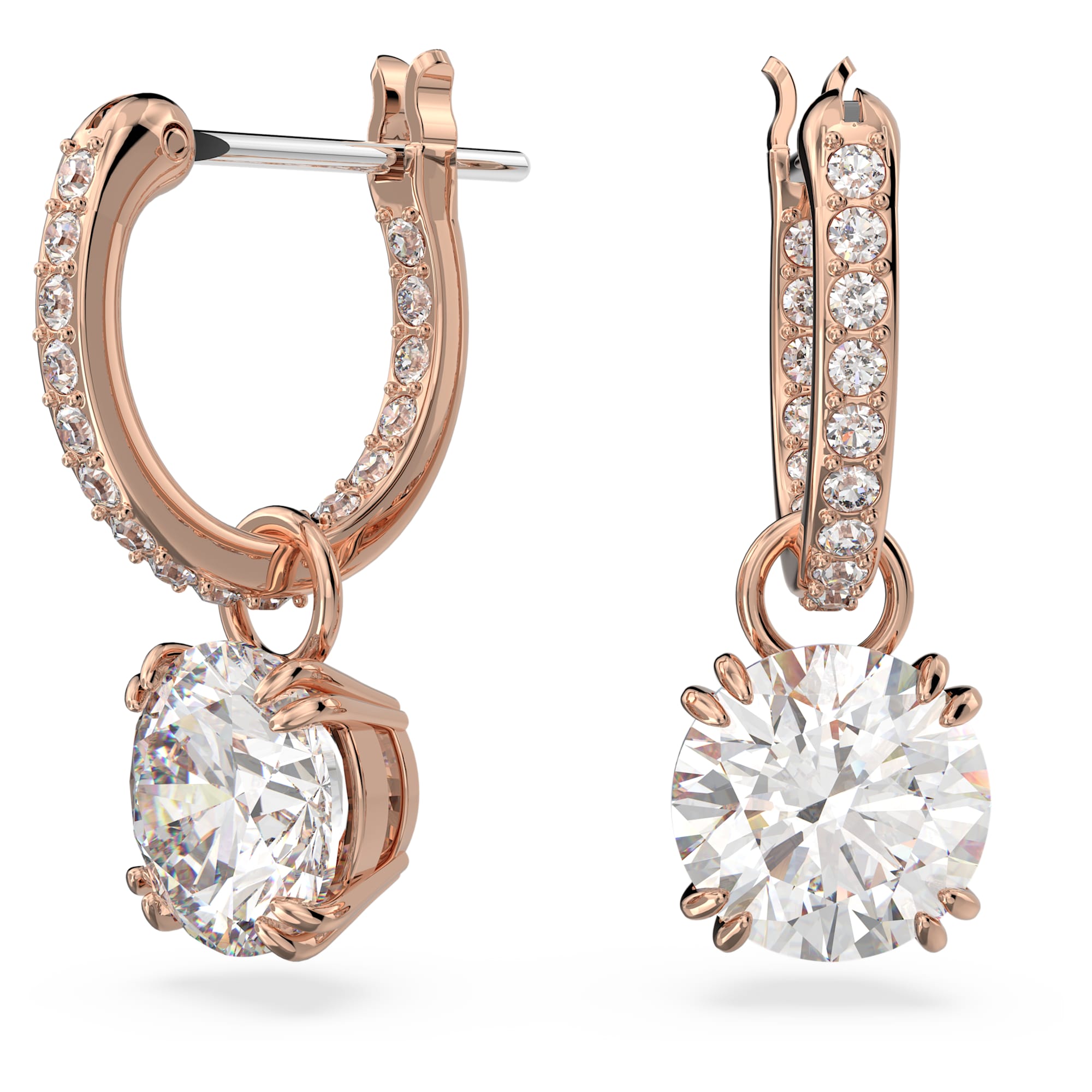 עגילי Constella בציפוי רוז גולד מבריק SWAROVSKI
