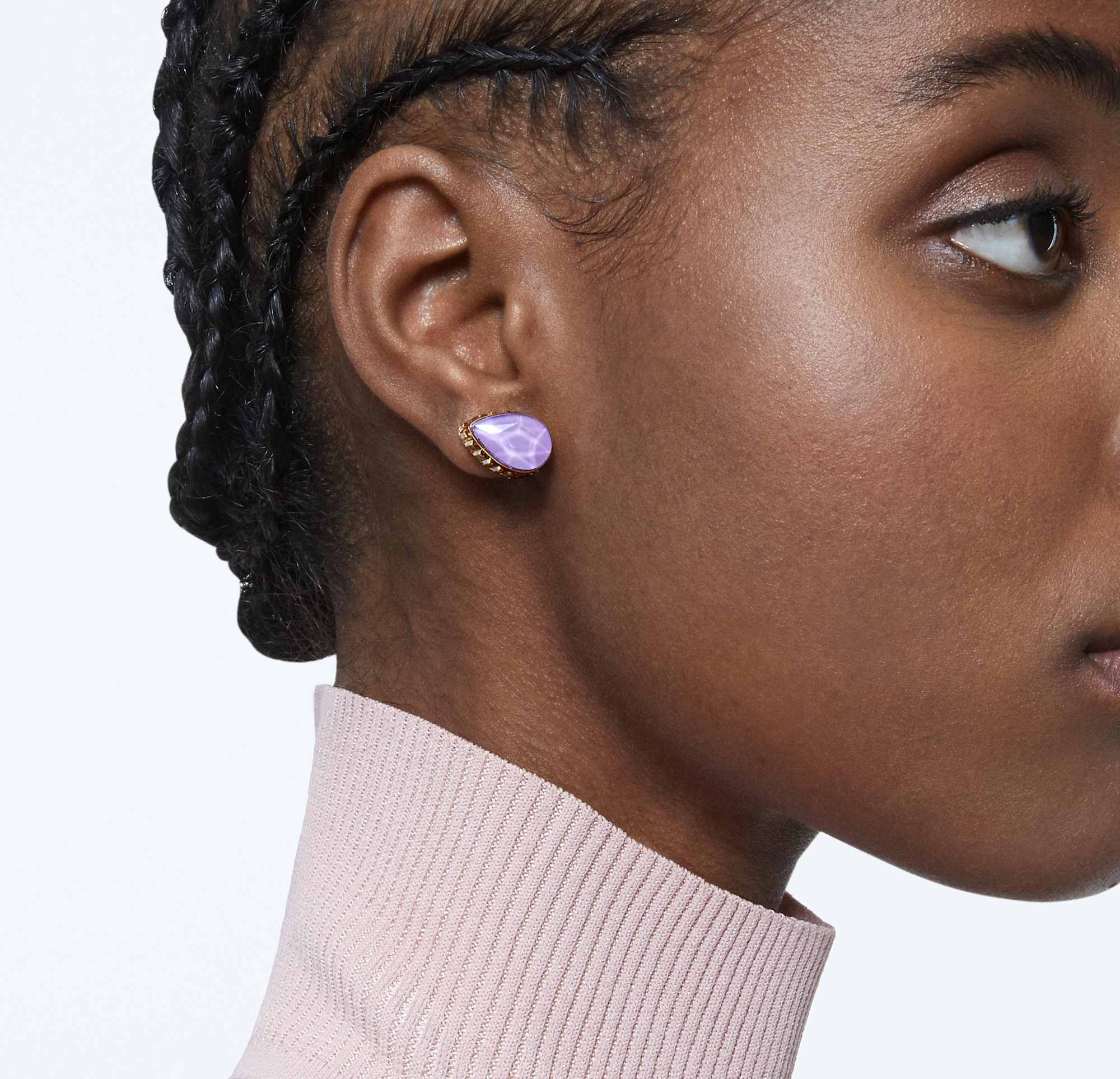 עגיל Chroma stud earrings  סגול SWAROVSKI