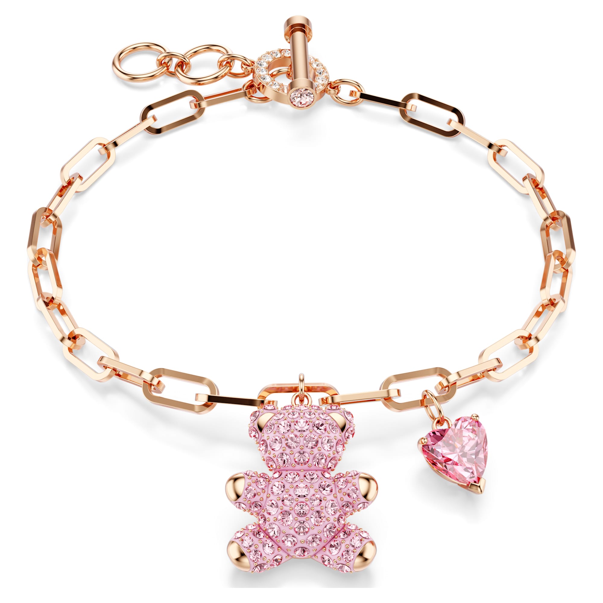 צמיד Teddy בציפוי רוז גולד מבריק SWAROVSKI