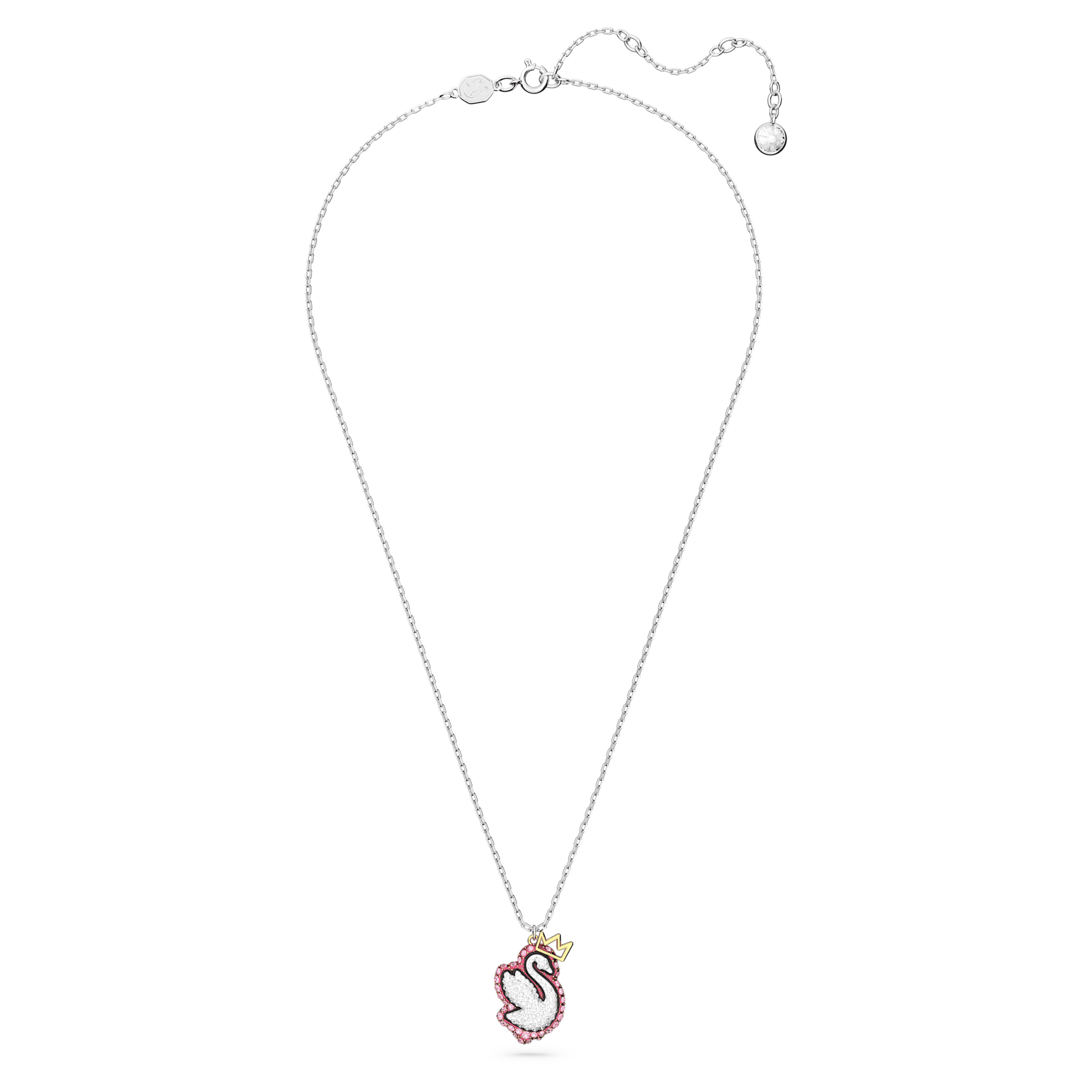 שרשרת pop swan שרשרת  ורוד SWAROVSKI