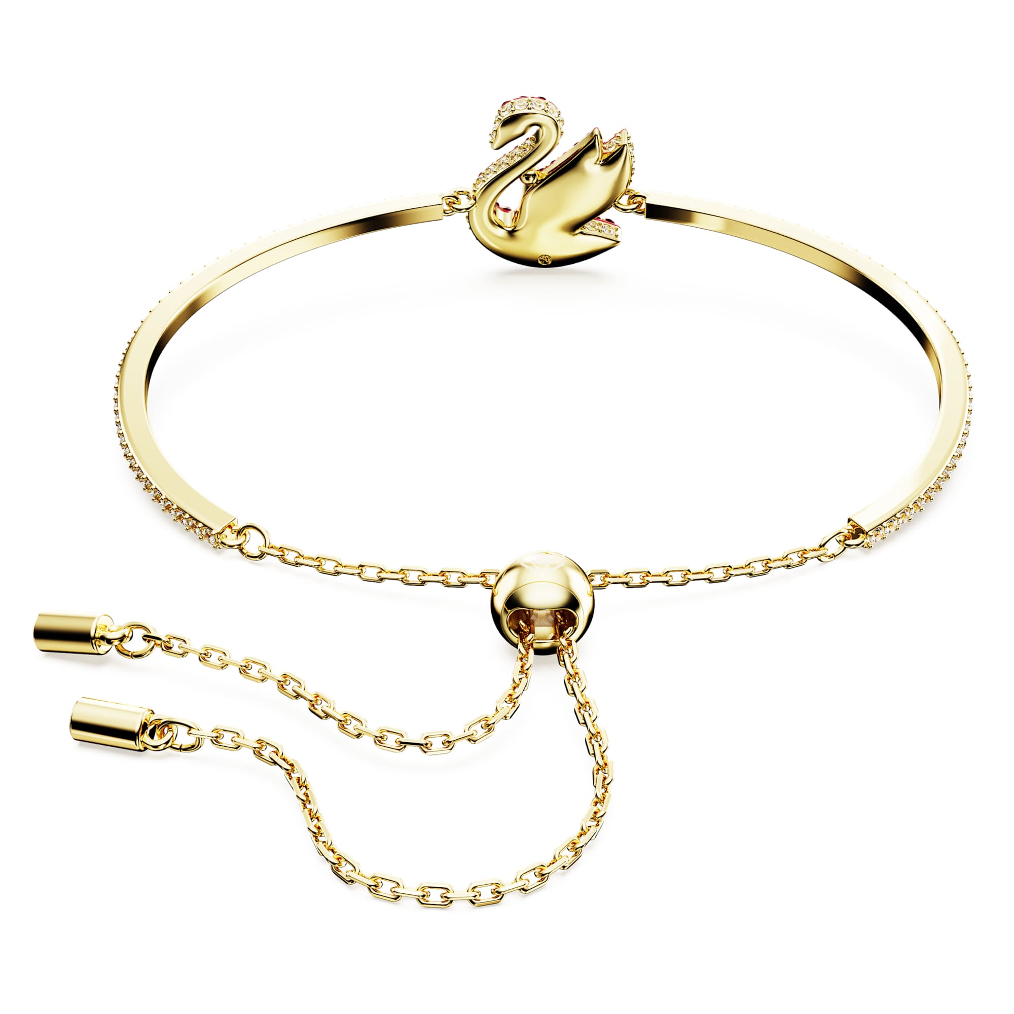 צמיד Iconic Swan בציפוי זהב מבריק SWAROVSKI