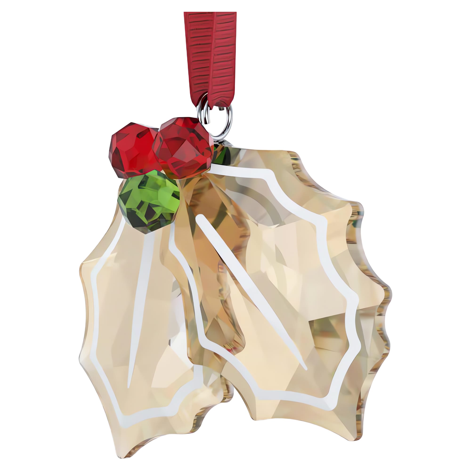 מינאטורות קריסטל Gingerbread Holly Leaves  זהב SWAROVSKI