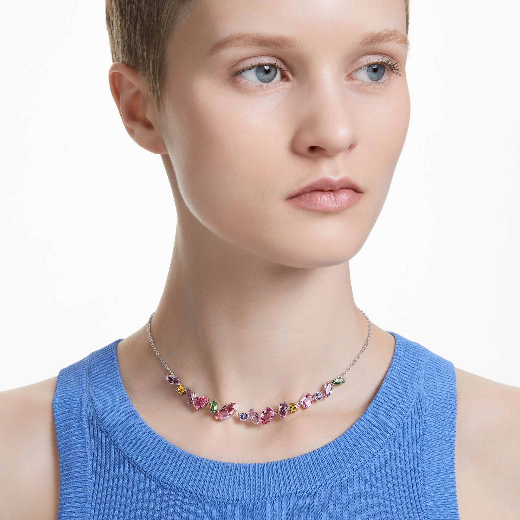 שרשרת Gema בציפוי רודיום מבריק SWAROVSKI