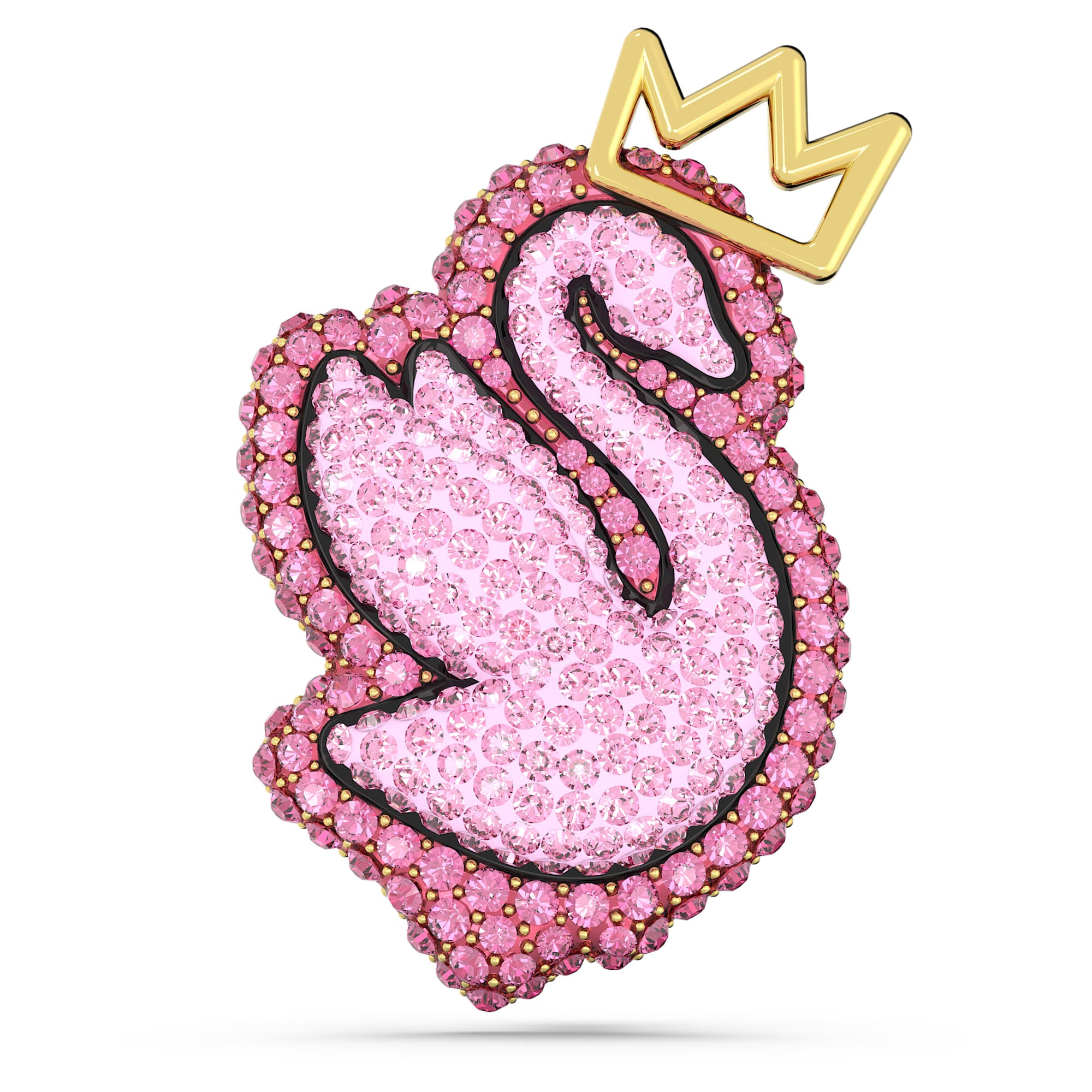 סיכה Pop Swan  ורוד SWAROVSKI