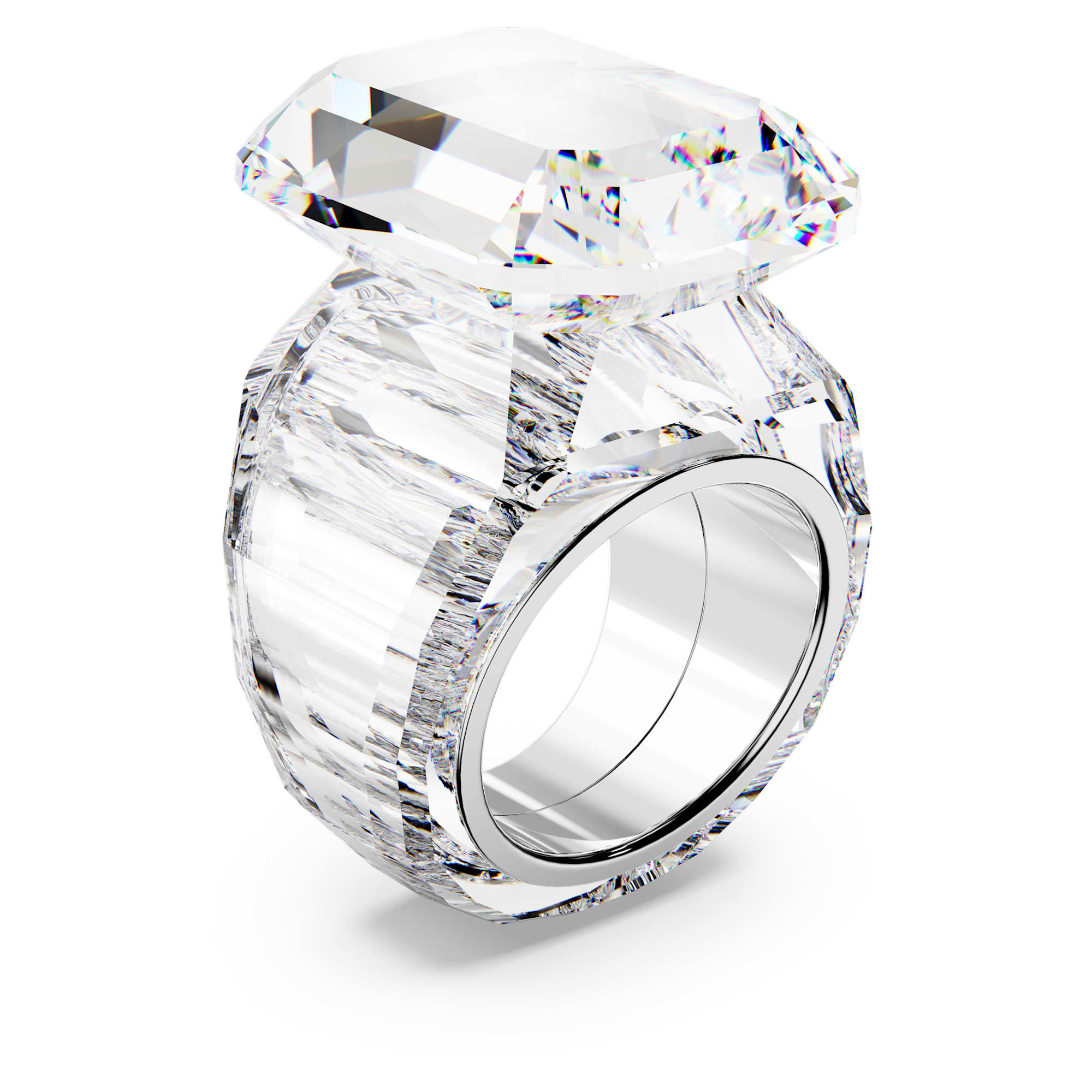 טבעת Lucent בציפוי רודיום מבריק SWAROVSKI