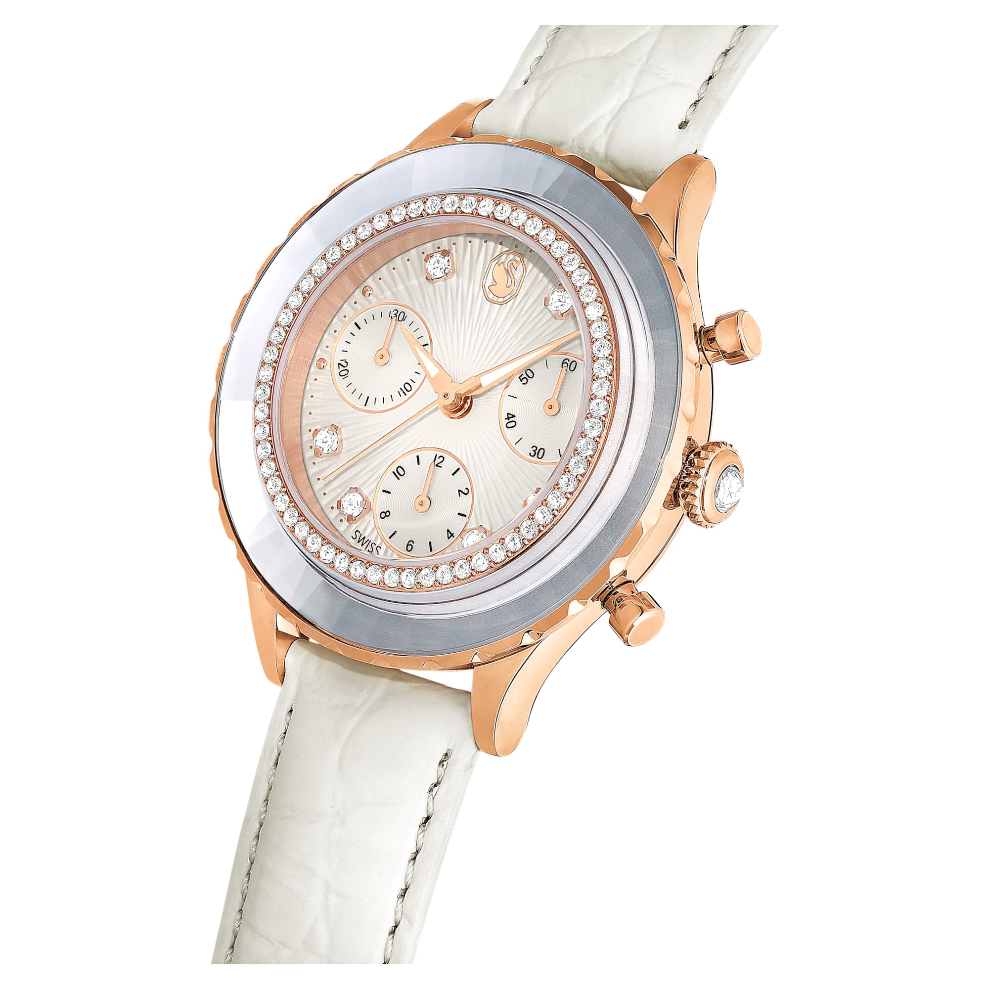 שעון Octea Chrono בציפוי PVD רוז גולד SWAROVSKI