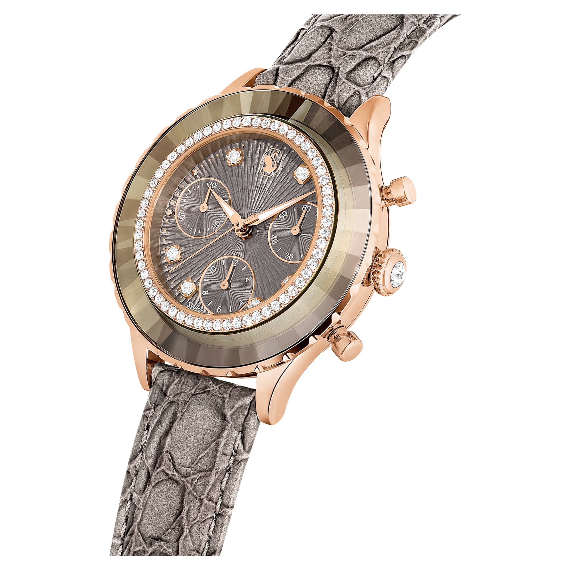 שעון Octea Chrono בציפוי PVD רוז גולד SWAROVSKI
