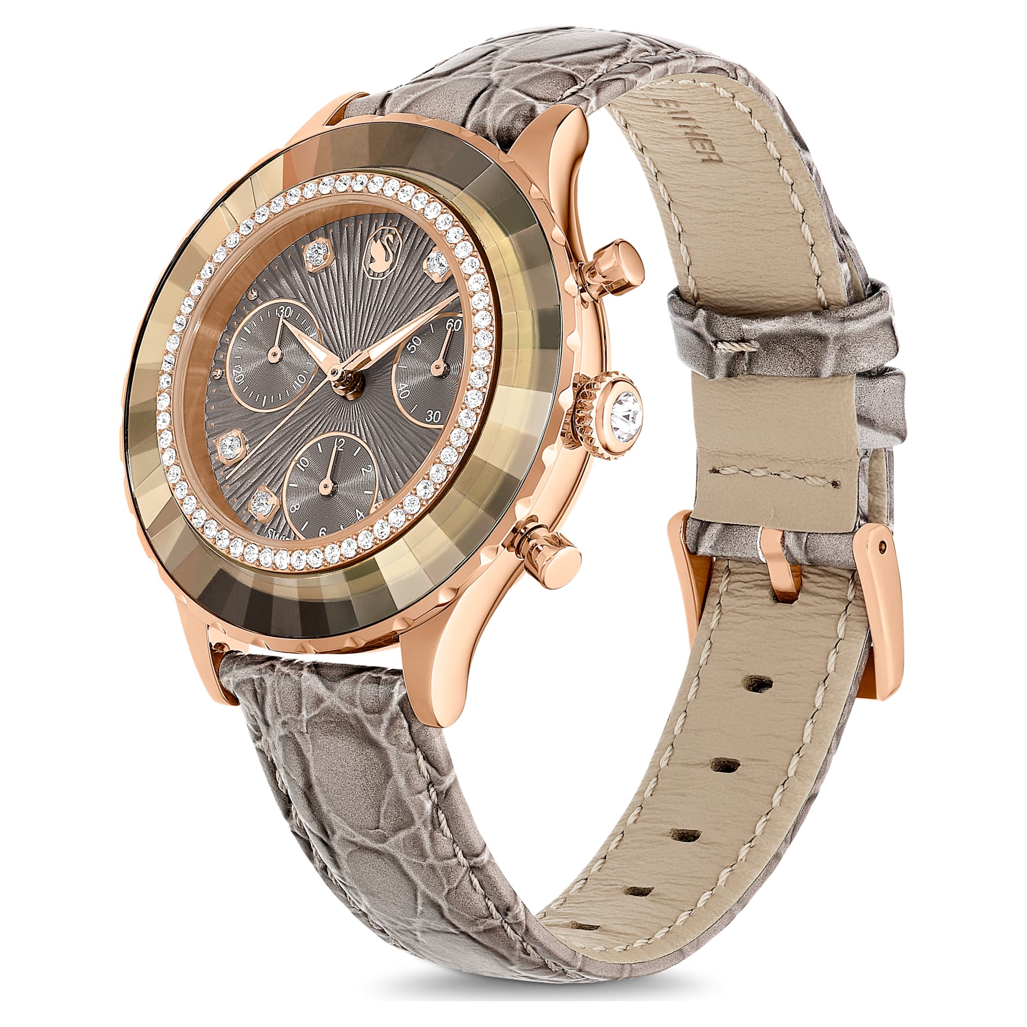 שעון Octea Chrono בציפוי PVD רוז גולד SWAROVSKI