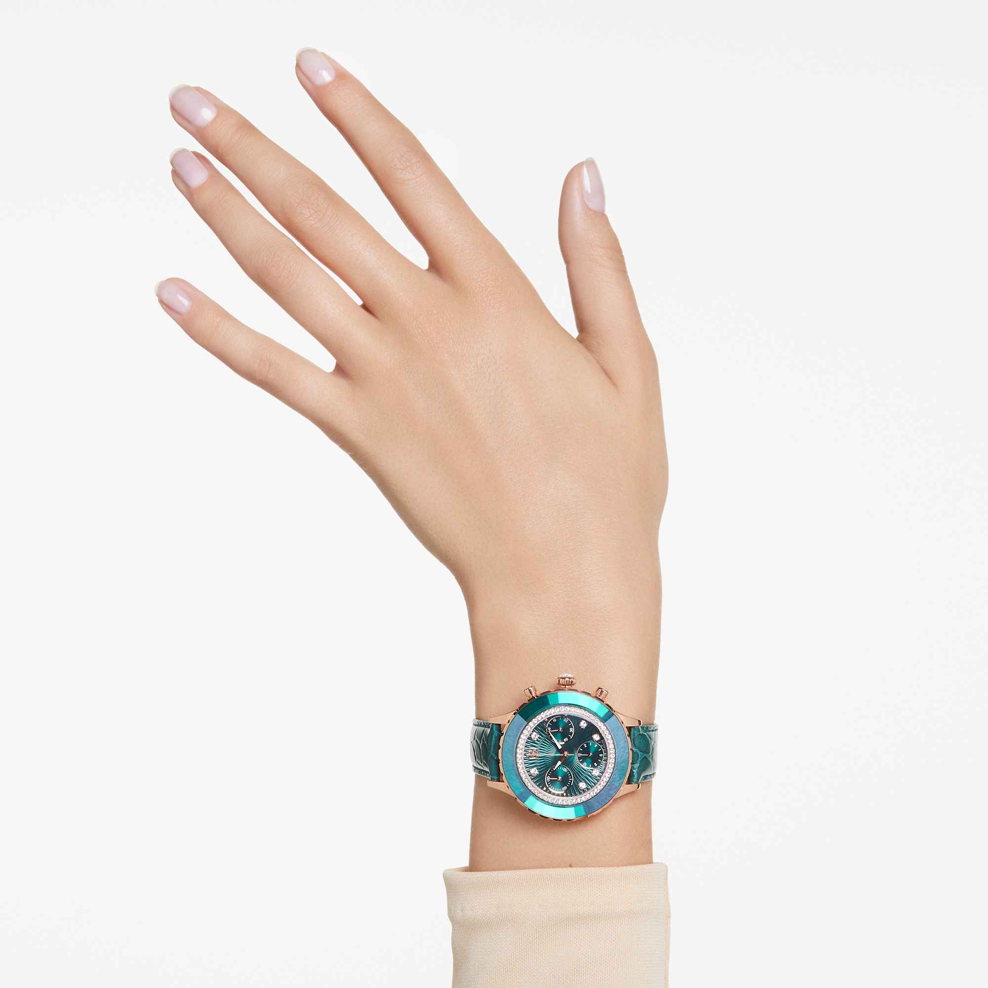 שעון Octea Chrono בציפוי PVD רוז גולד SWAROVSKI