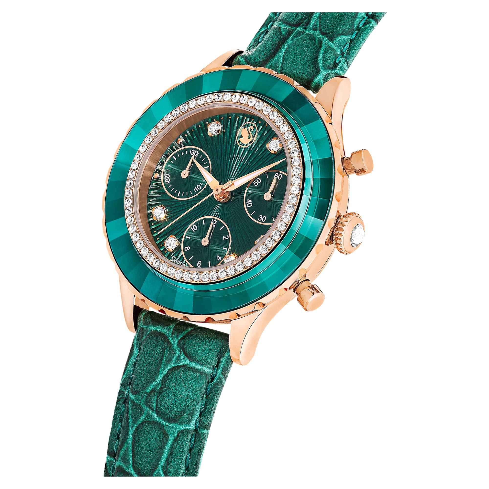 שעון Octea Chrono בציפוי PVD רוז גולד SWAROVSKI