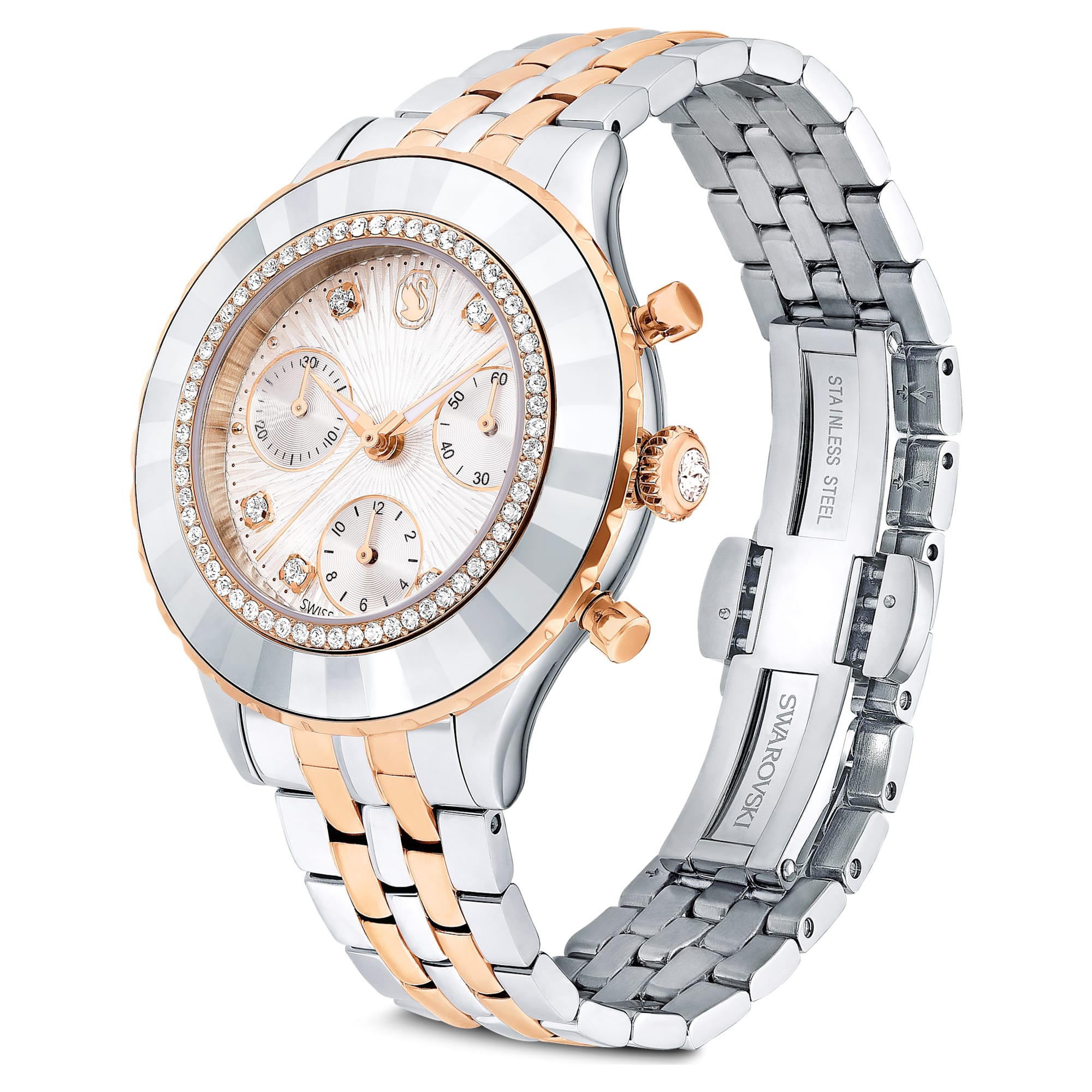 שעון Octea Chrono בציפוי PVD רוז זהב SWAROVSKI