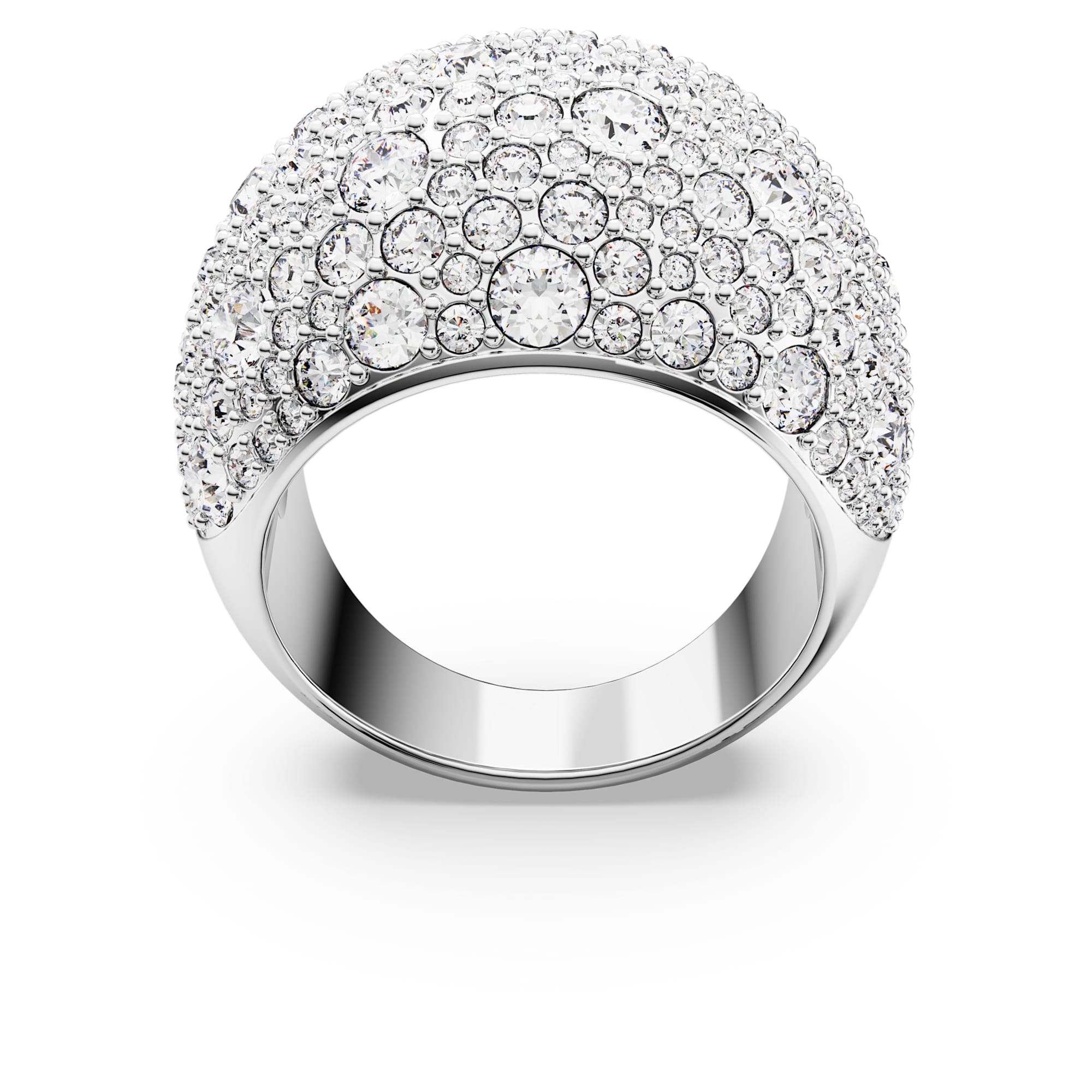 טבעת Luna בציפוי רודיום מבריק SWAROVSKI