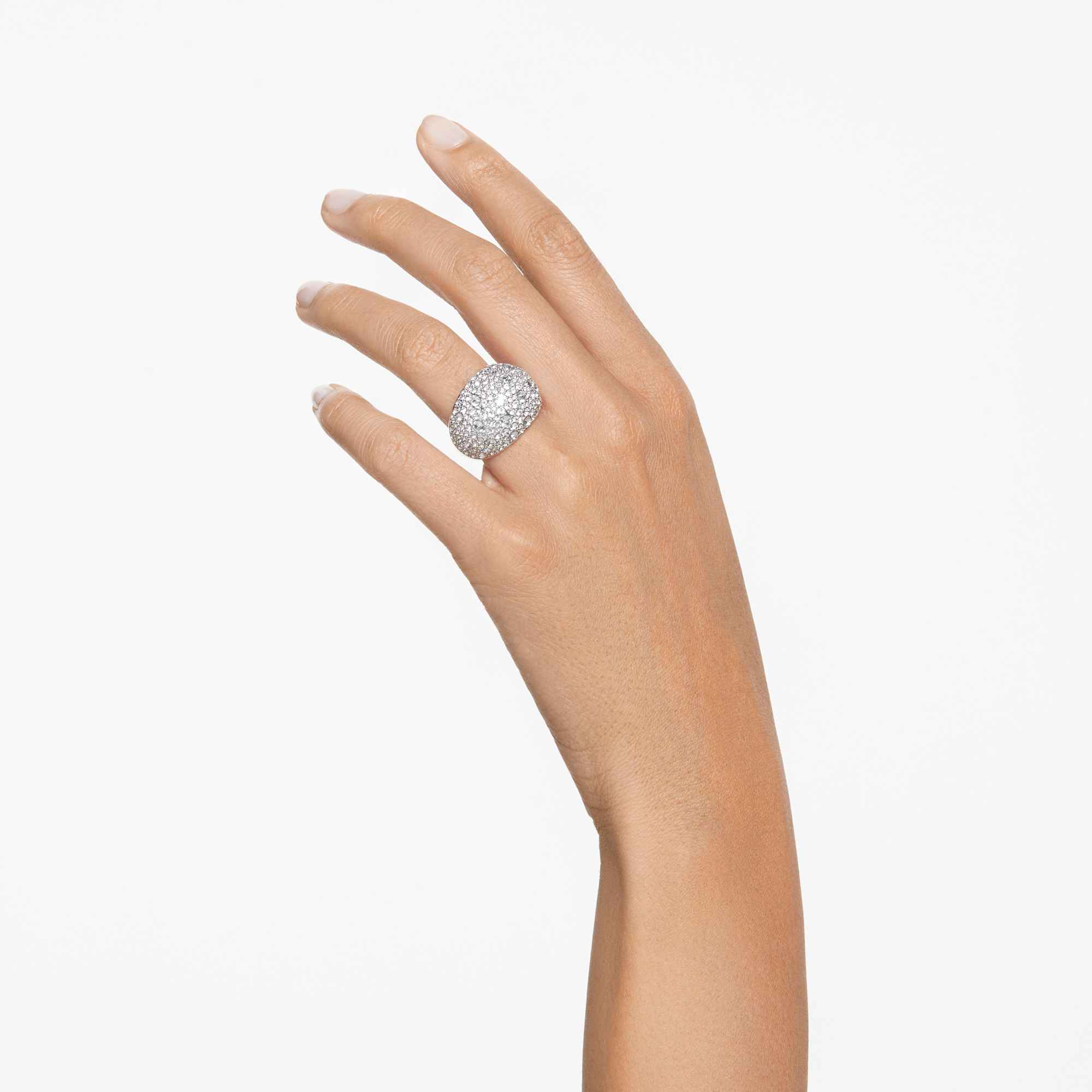 טבעת Luna בציפוי רודיום מבריק SWAROVSKI