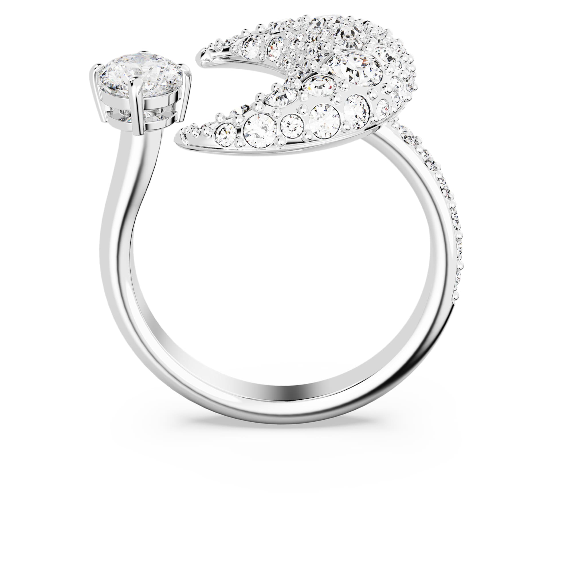 טבעת Luna בציפוי רודיום מבריק SWAROVSKI