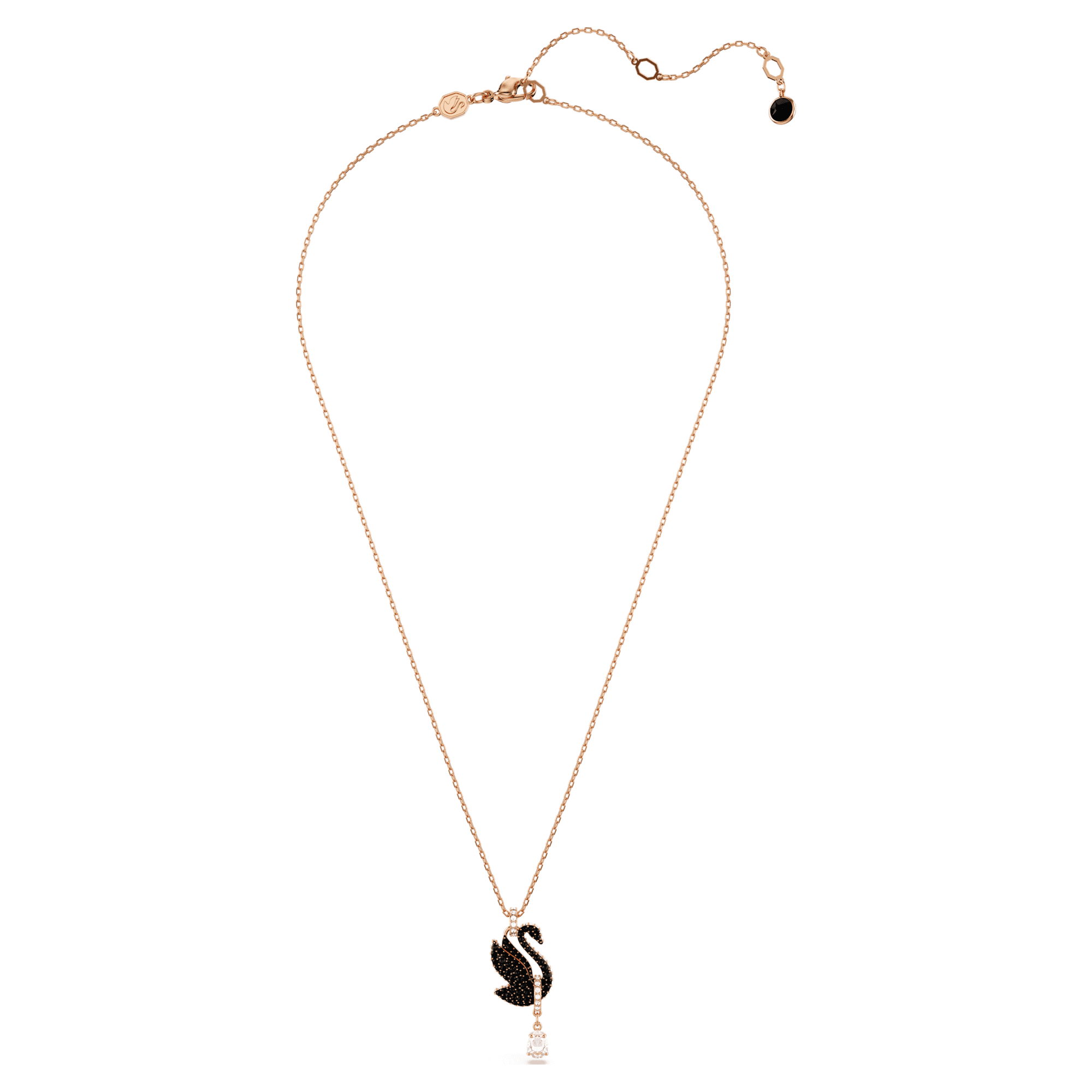 שרשרת Swan בציפוי רוז גולד מבריק SWAROVSKI