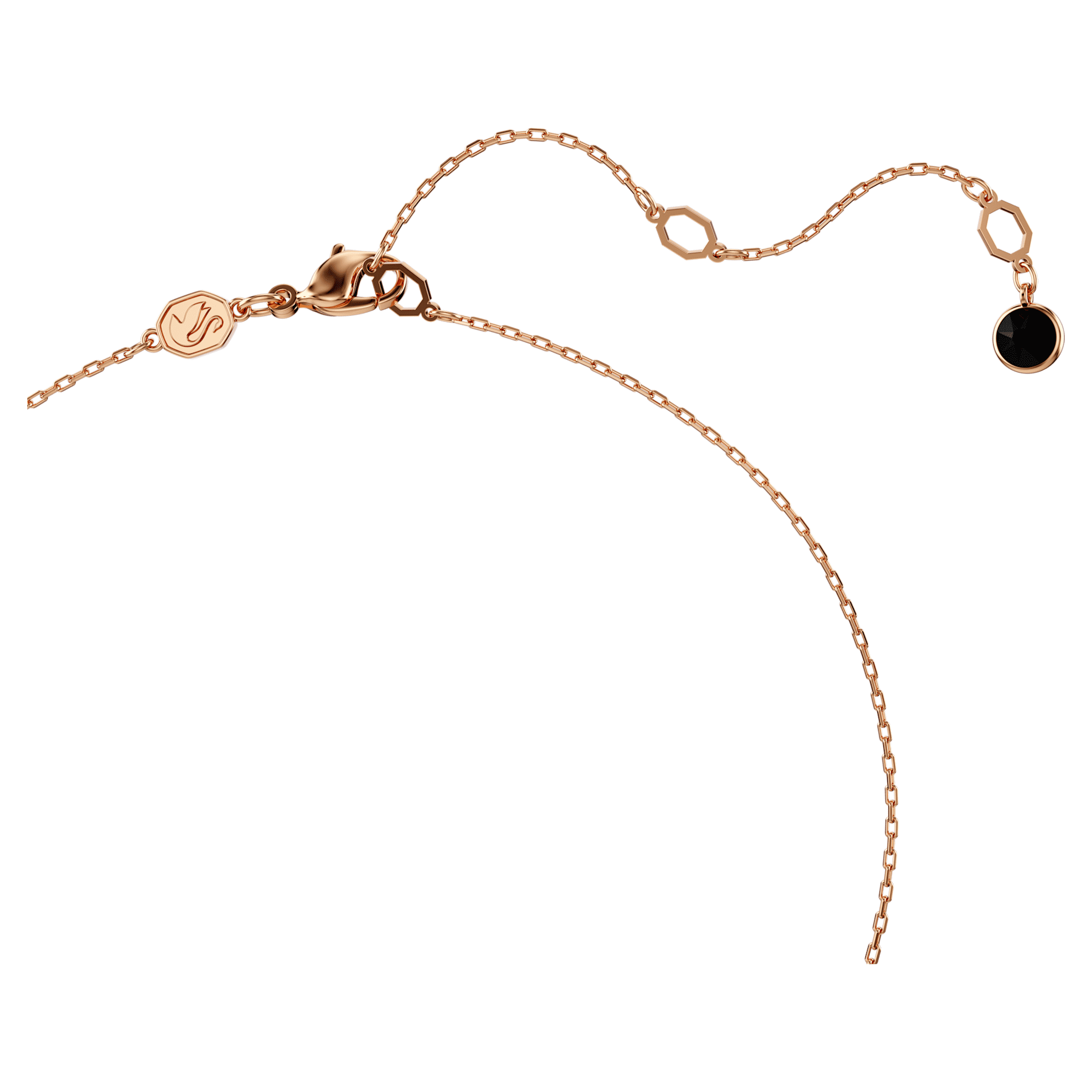 שרשרת Swan בציפוי רוז גולד מבריק SWAROVSKI