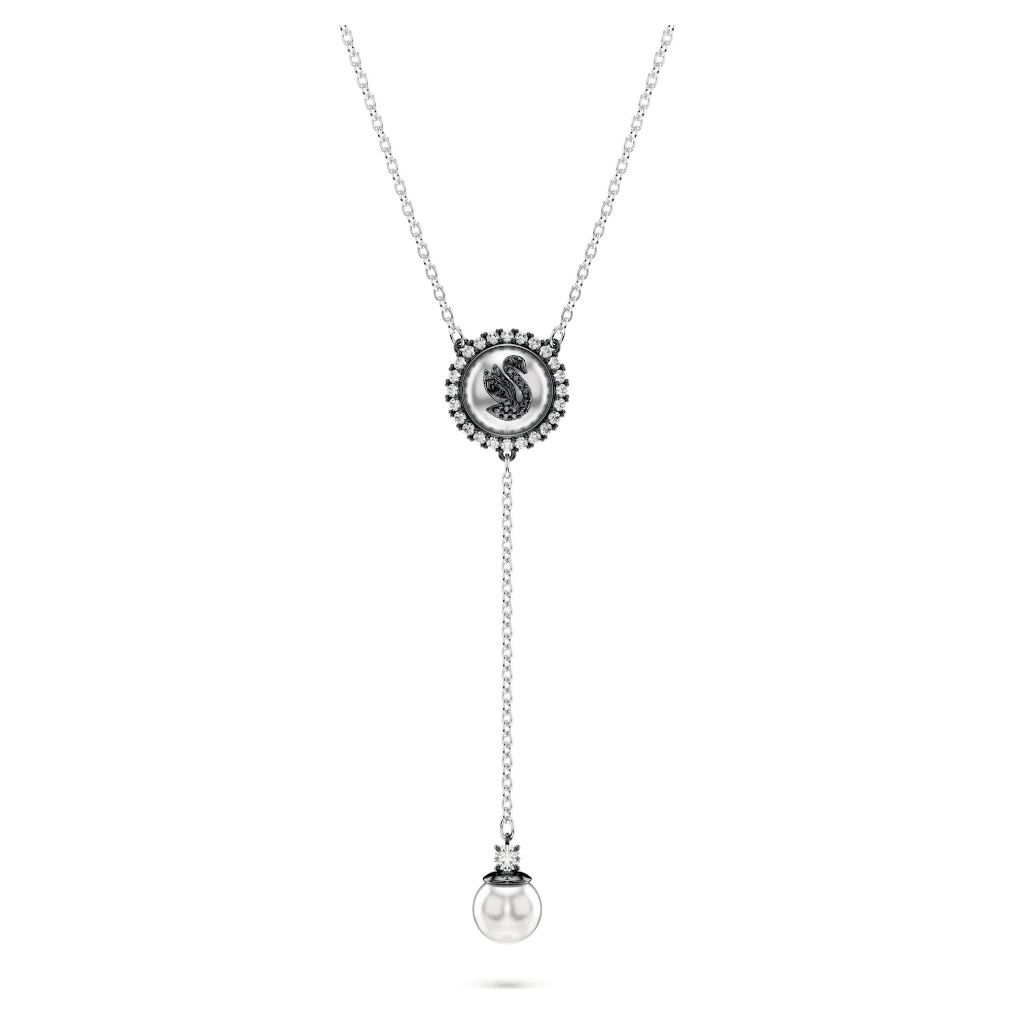 שרשרת Swan בציפוי רודיום מבריק SWAROVSKI
