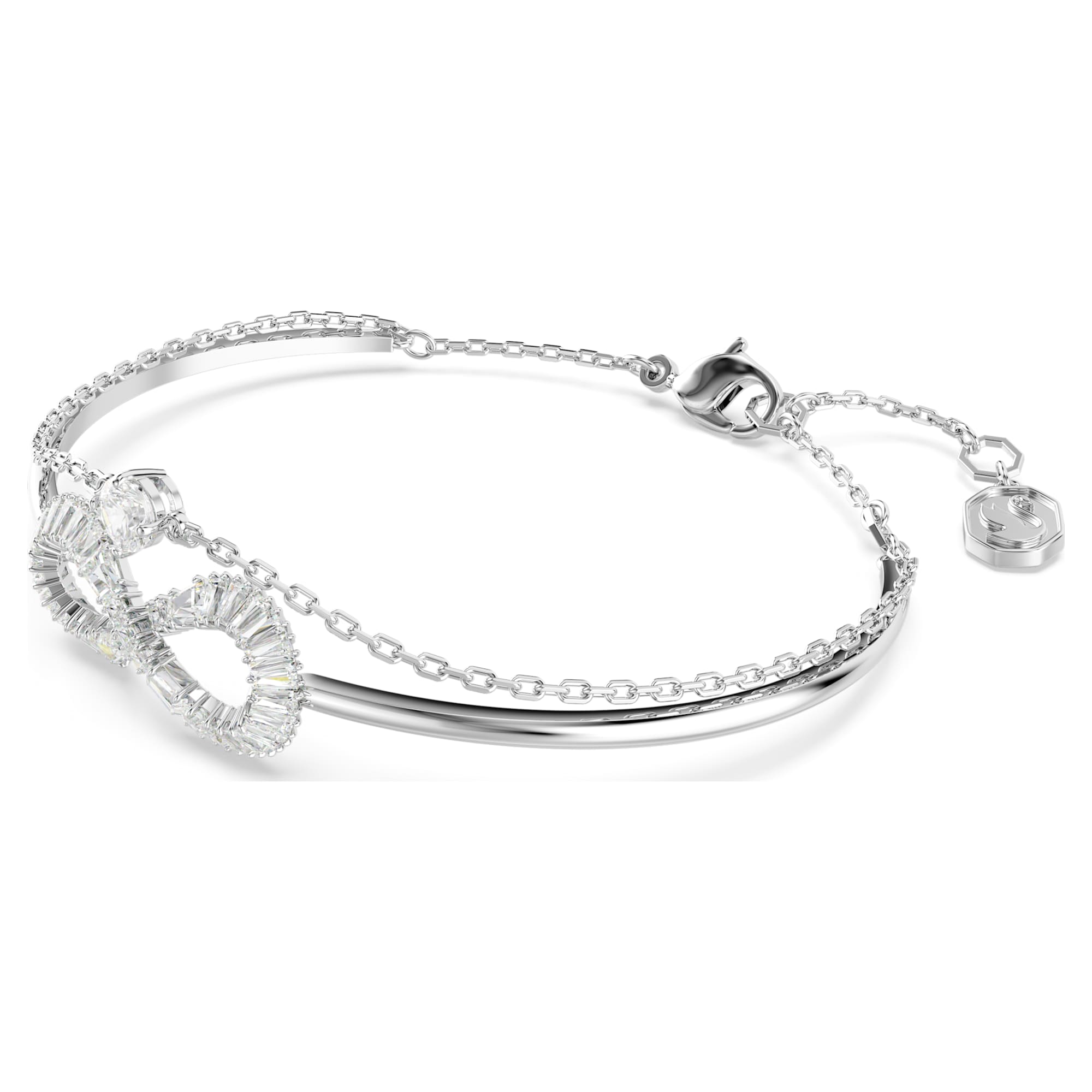 צמיד Hyperbola בציפוי רודיום מבריק SWAROVSKI