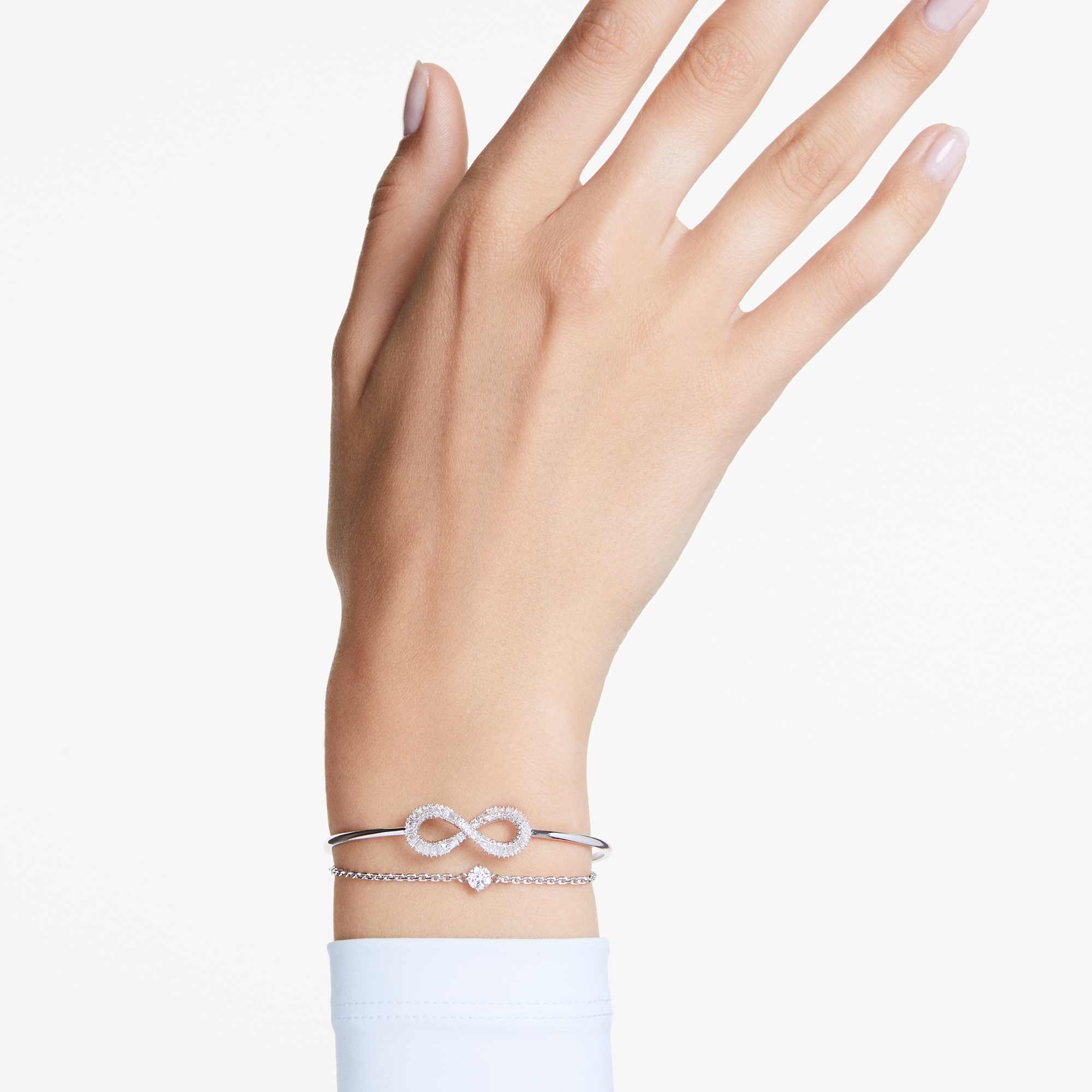 צמיד Hyperbola בציפוי רודיום מבריק SWAROVSKI
