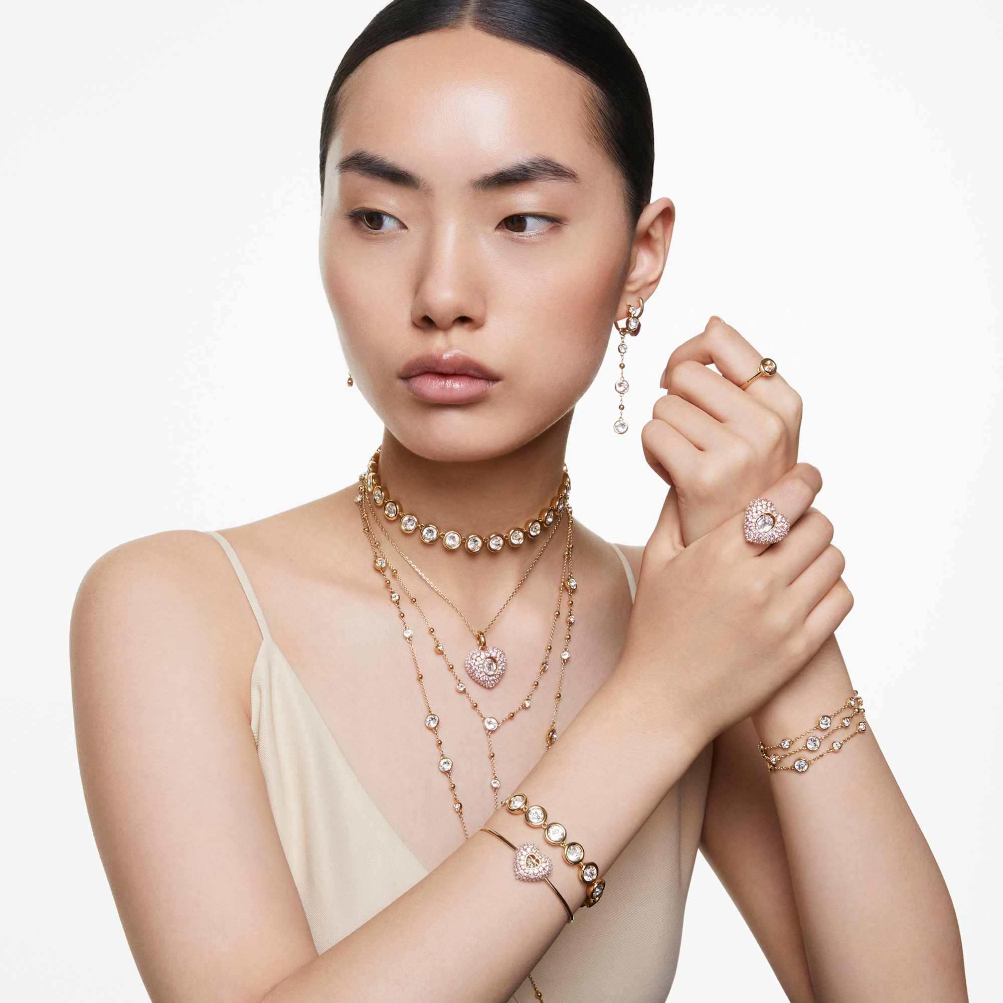 שרשרת Imber בציפוי זהב מבריק SWAROVSKI