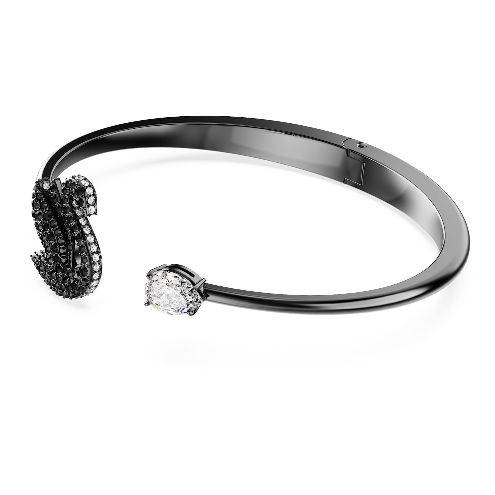 צמיד Swan בציפוי רודיום שחור SWAROVSKI