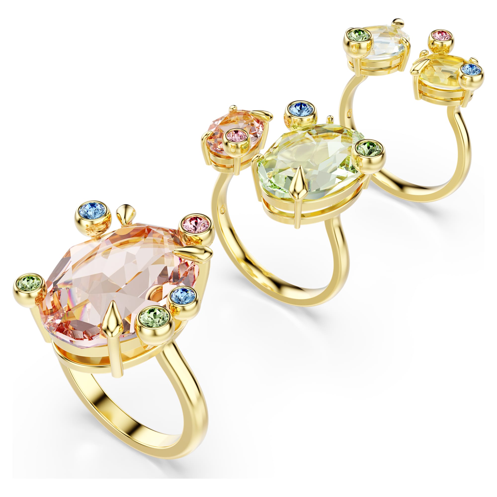 טבעת Gema בציפוי זהב מבריק SWAROVSKI