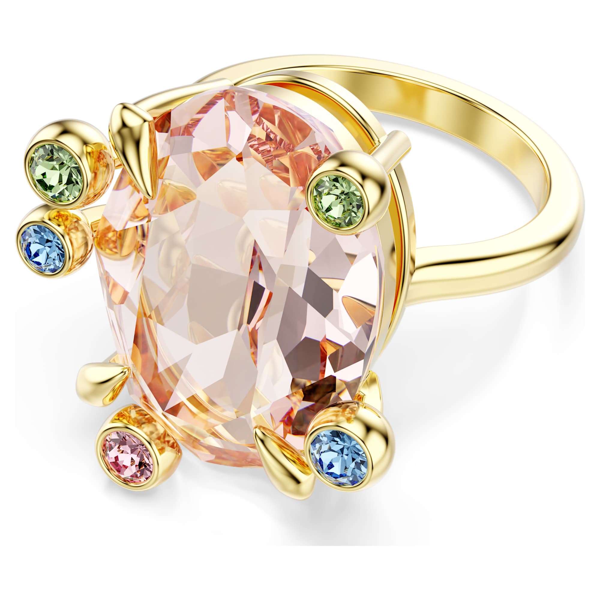 טבעת Gema בציפוי זהב מבריק SWAROVSKI