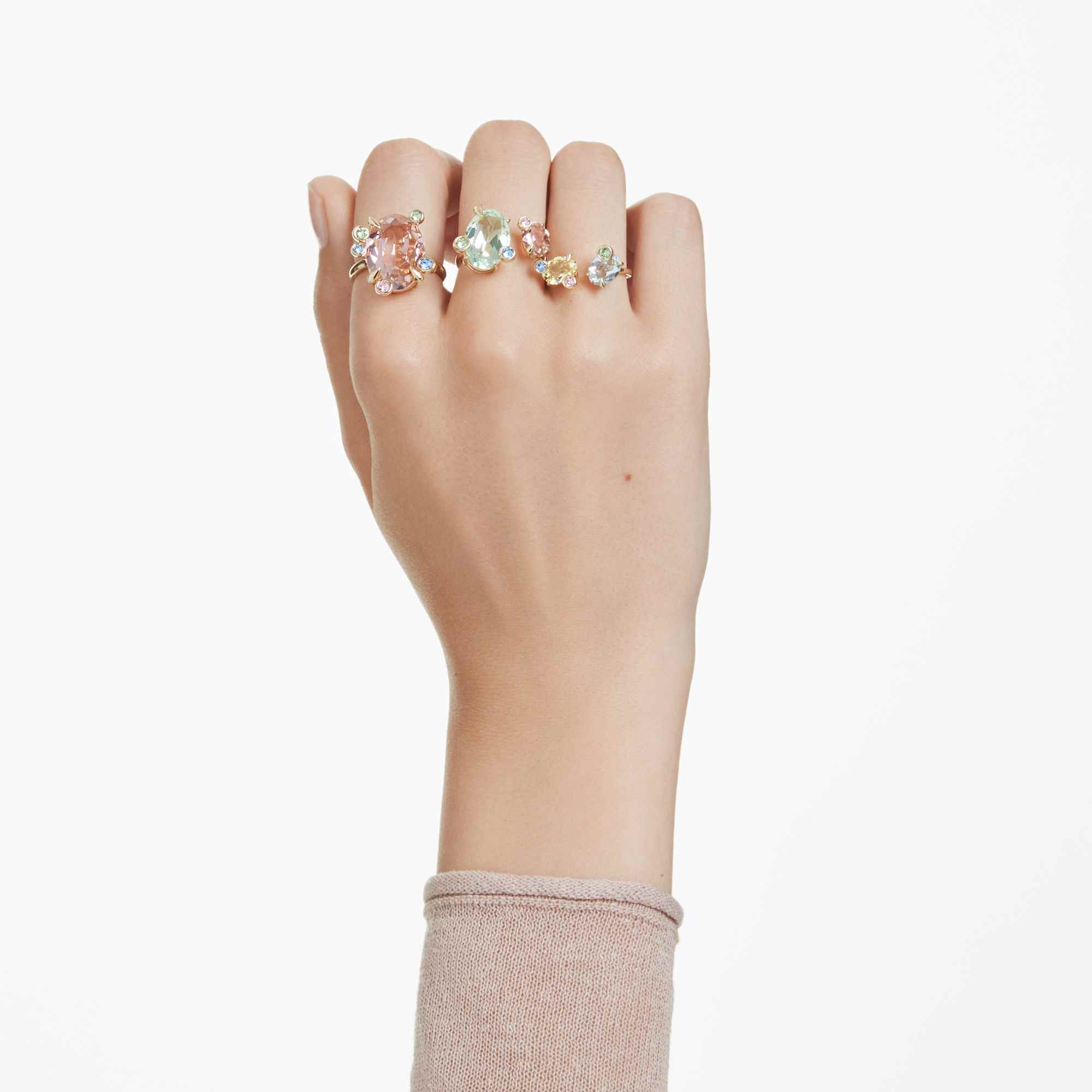 טבעת Gema בציפוי זהב מבריק SWAROVSKI