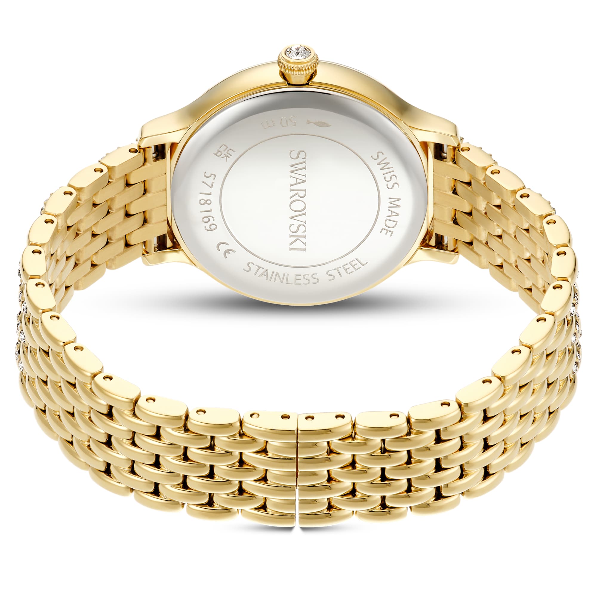 שעון Pave בציפוי PVD זהב SWAROVSKI