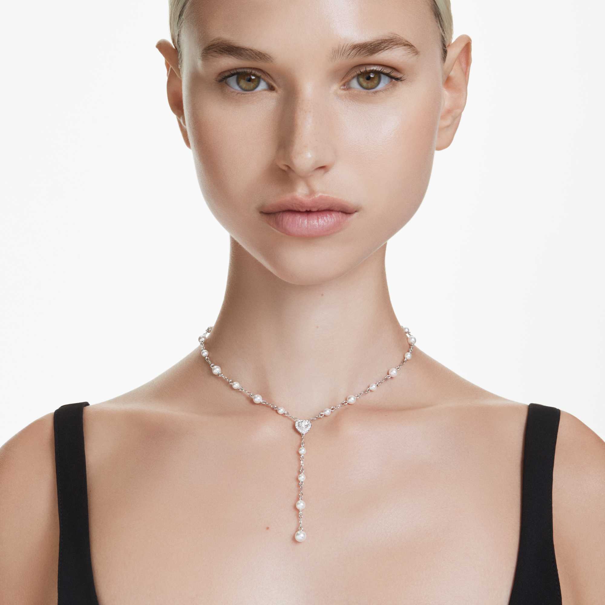 שרשרת SS25 Capsule בציפוי רודיום מבריק SWAROVSKI