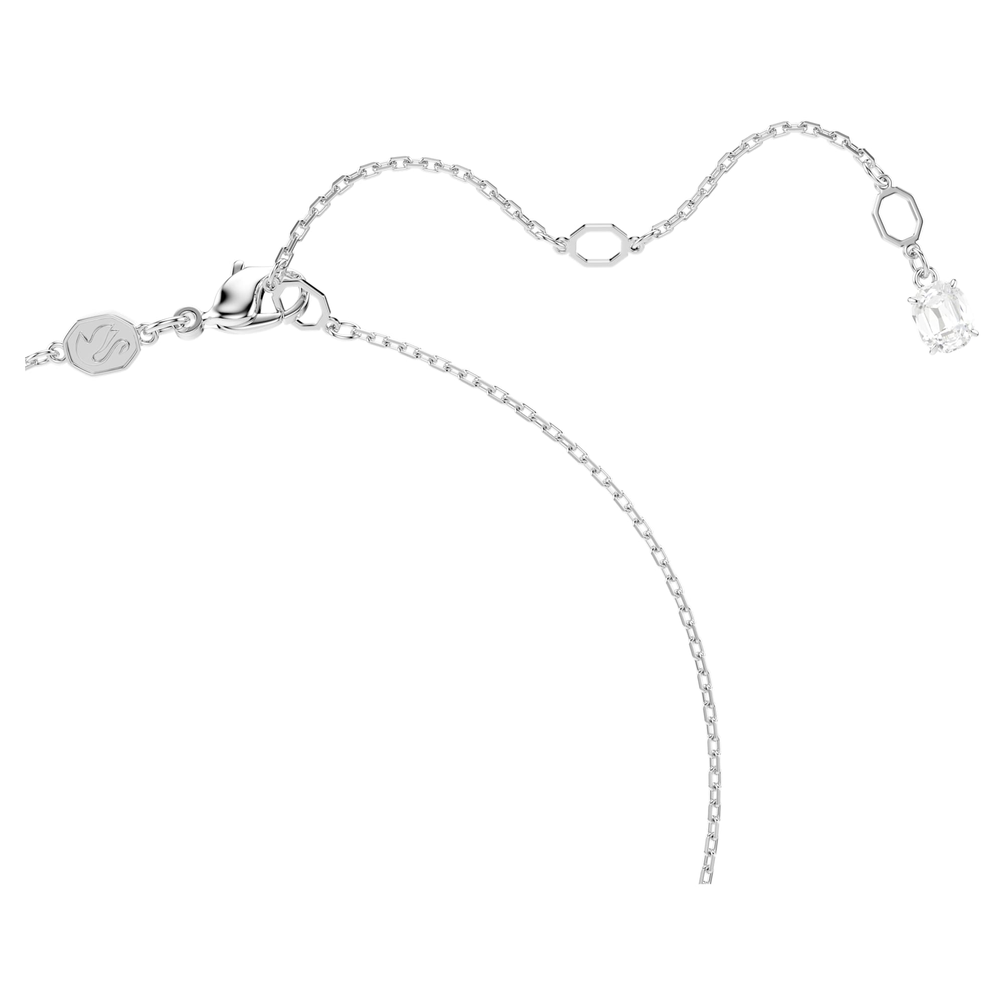 שרשרת Swan בציפוי רודיום מבריק