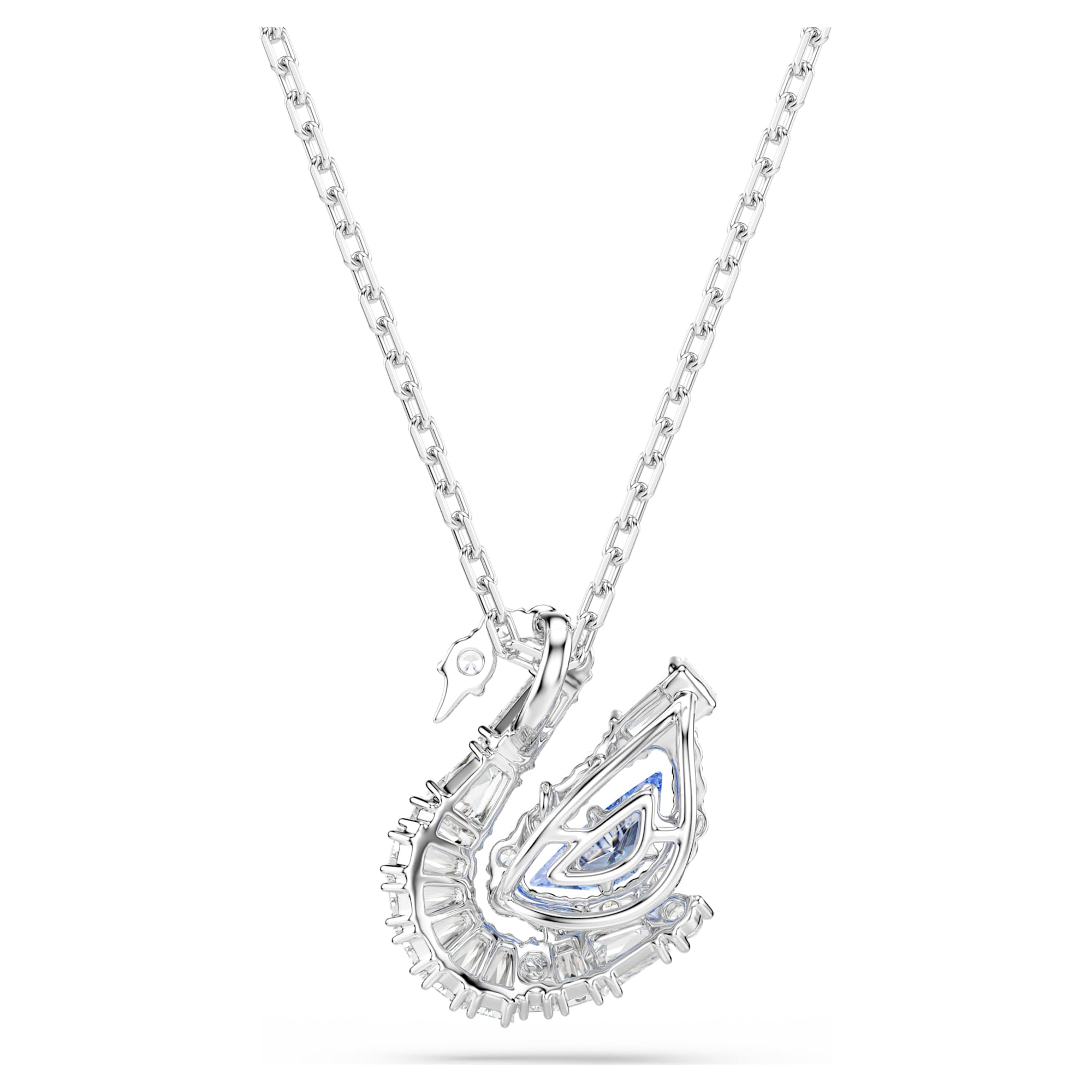 שרשרת Swan בציפוי רודיום מבריק